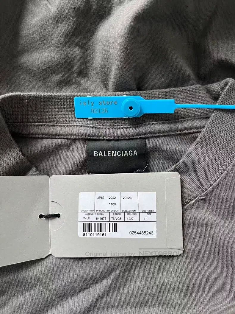 Balenciaga Balenciaga Round Neck Short Sleeve Logo Printed Detail T-S Size US S / EU 44-46 / 1 - 5 Thumbnail