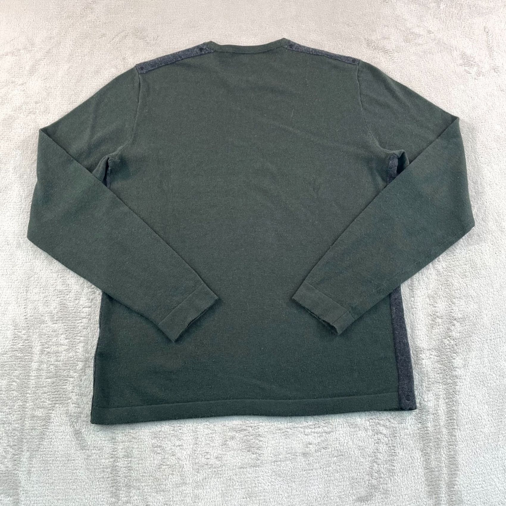 John Varvatos John Varvatos USA Sweater Men M Dark Green Wool Blend Pullover Knit Size US M / EU 48-50 / 2 - 4 Thumbnail