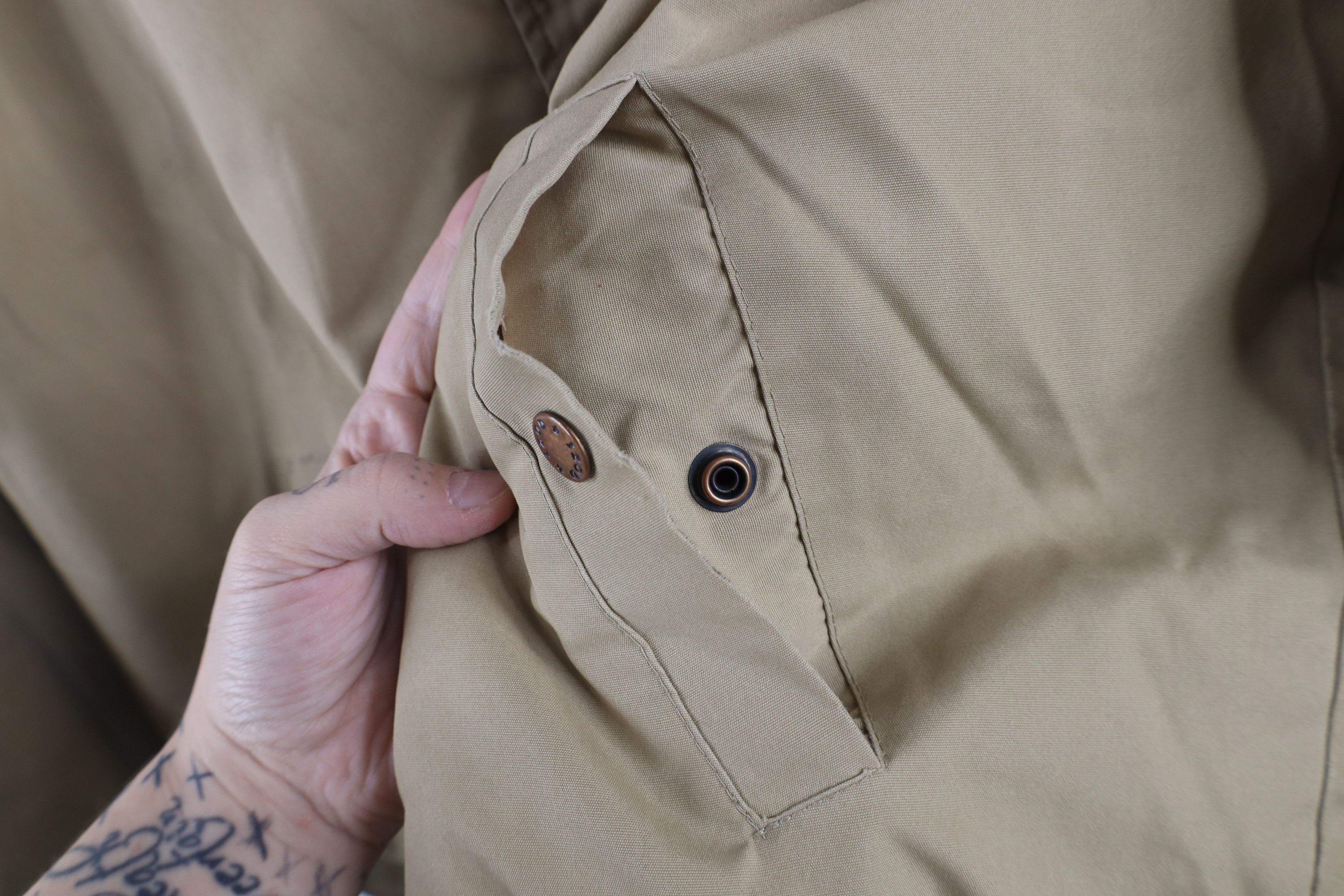 Lacoste × Vintage Vintage 80s Izod Lacoste Logo Lined Hooded Jacket Beige Size US XL / EU 56 / 4 - 5 Thumbnail