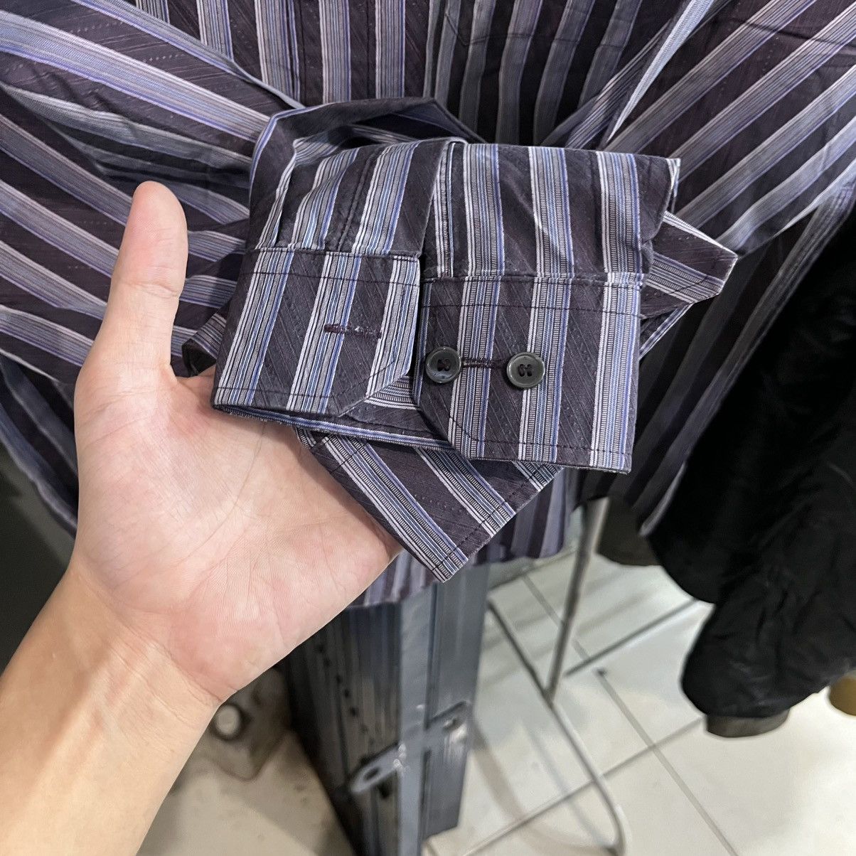 Givenchy Givenchy Luxury Striped Long sleeve button/style Isseymiyake Size US L / EU 52-54 / 3 - 5 Thumbnail