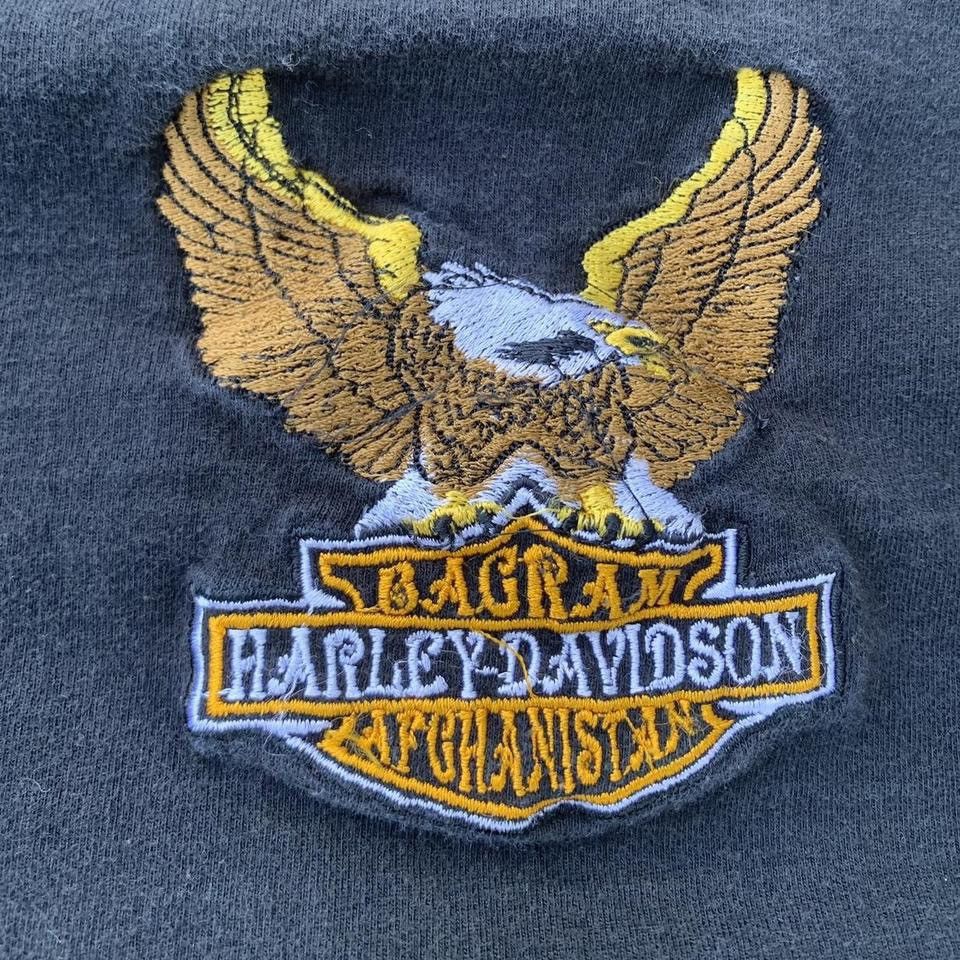 Harley Davidson × Vintage Vintage Black Harley Davidson Eagle Tee army Size US XL / EU 56 / 4 - 3 Thumbnail