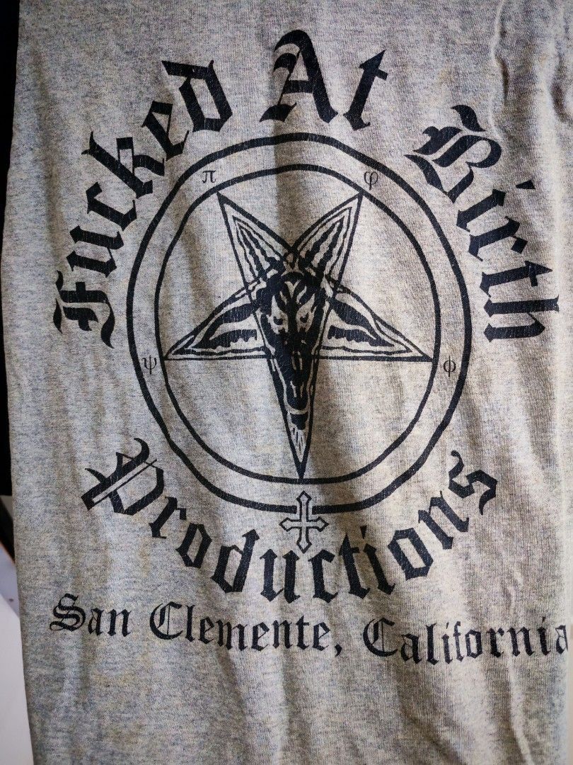 Vintage F.A.B. Fucked At Birth Pentagram Raglan Made in USA Size US L / EU 52-54 / 3 - 2 Thumbnail