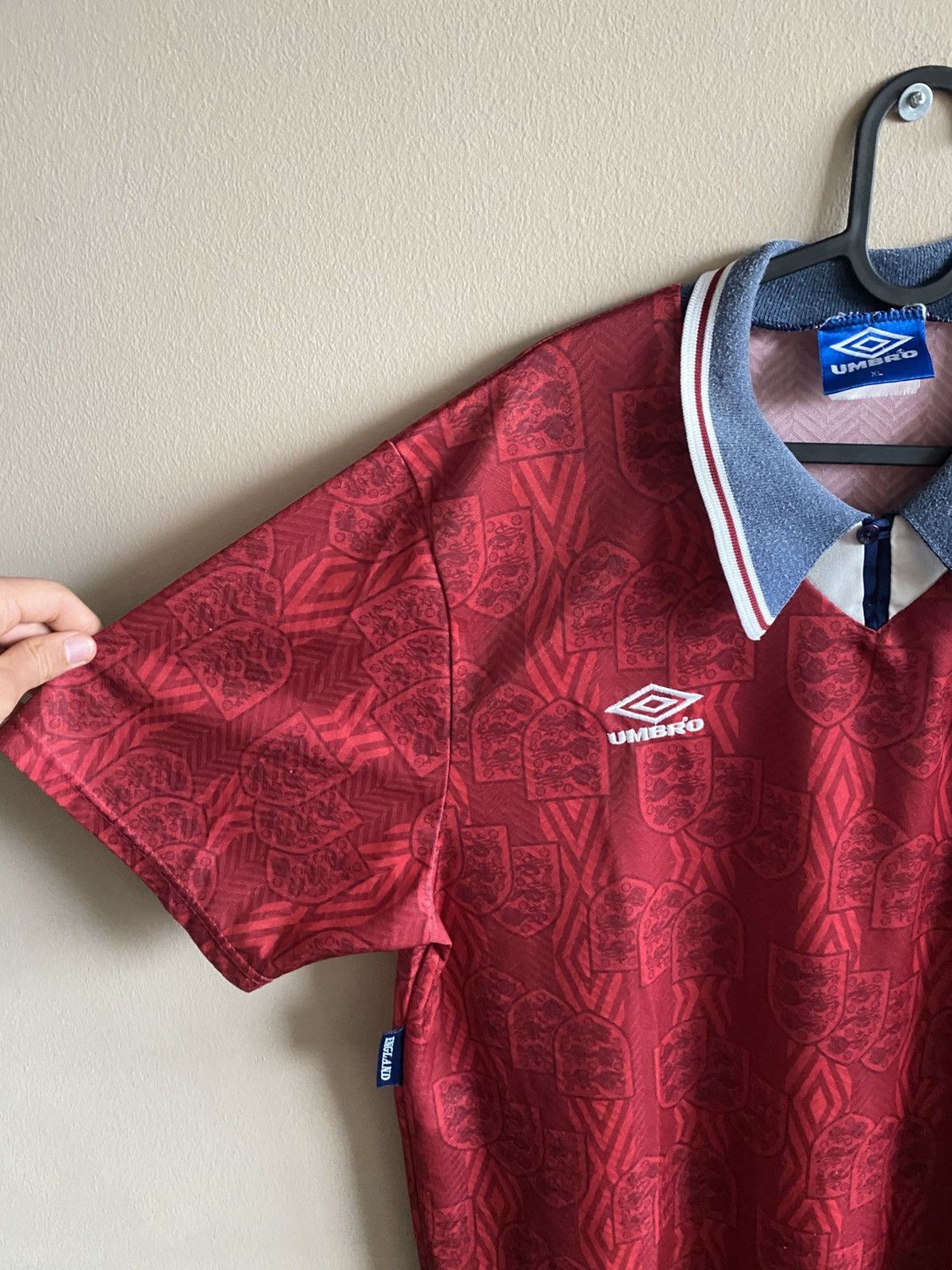 Umbro Vintage 1993-1995 England Soccer Jersey Umbro Size US XL / EU 56 / 4 - 5 Thumbnail