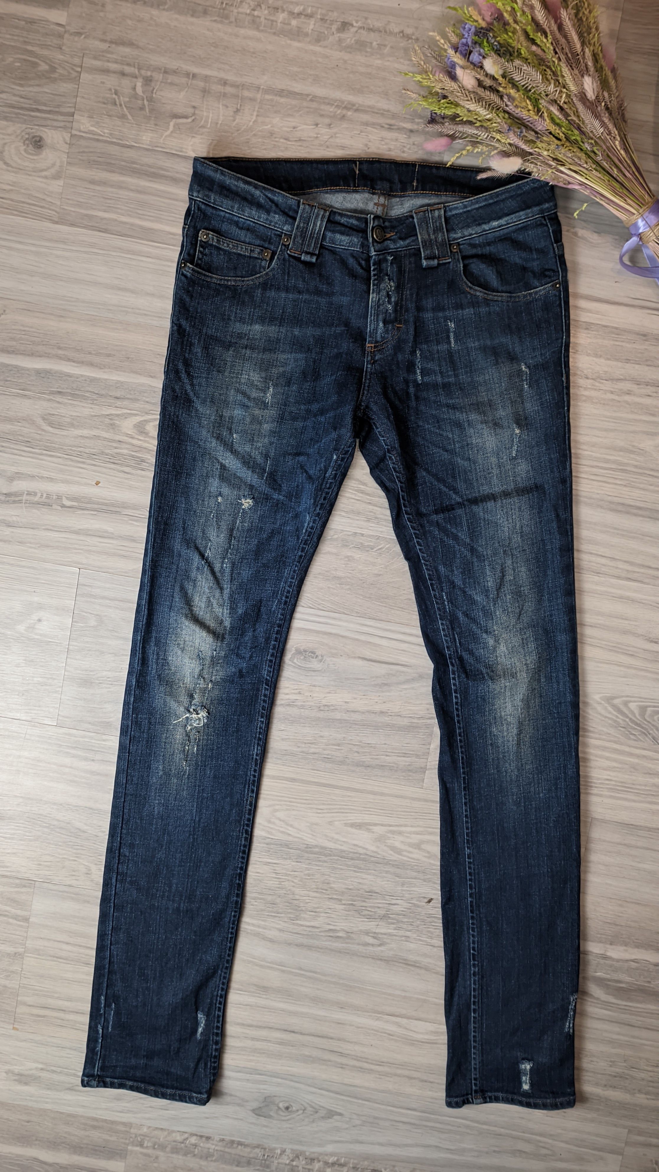 John Galliano Galliano Distressed Denim Pants | Grailed