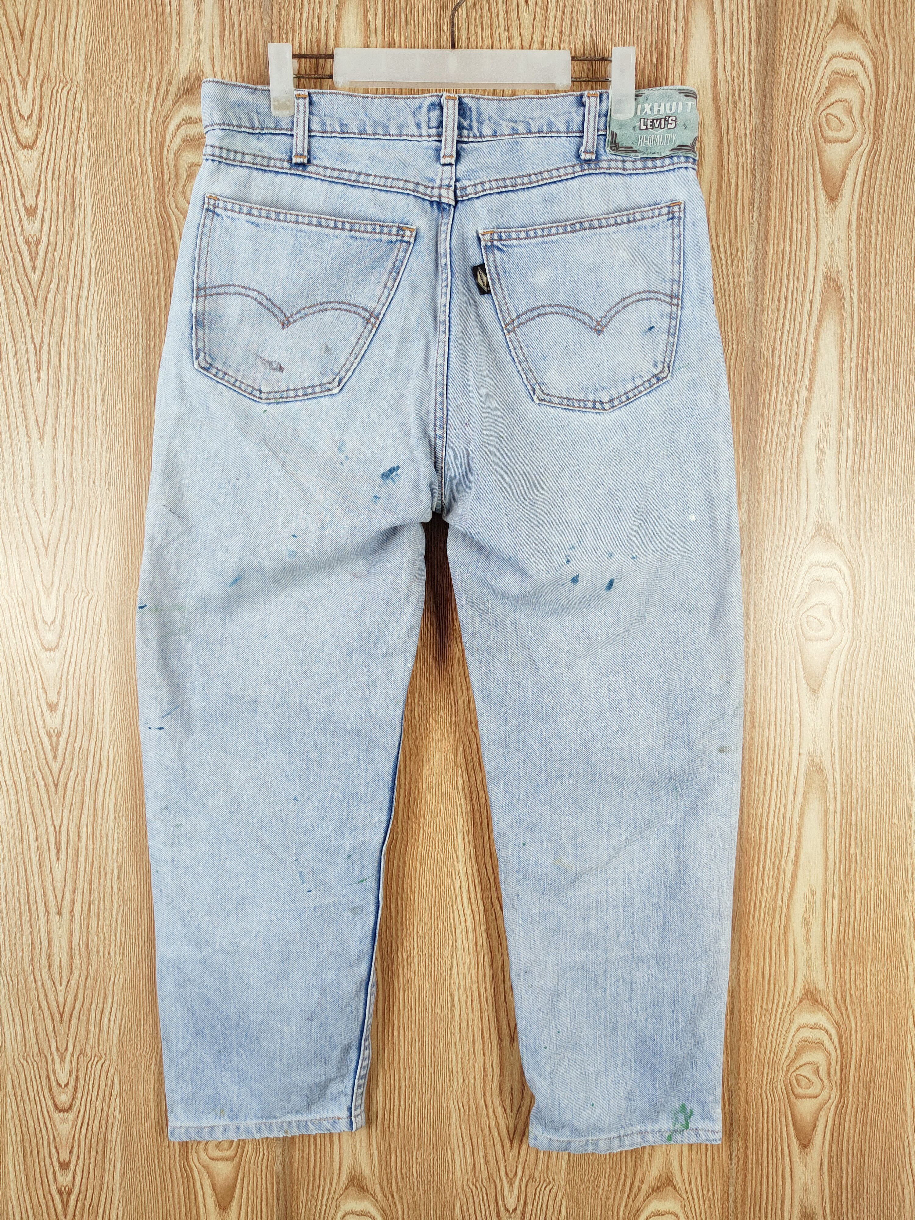 Levi's Levi's painter vintage Blue Distressed Ripped Jeans #W539 Size US 33 - 7 Thumbnail