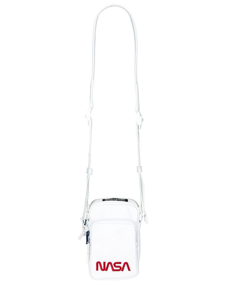 image of Balenciaga Oc11Z0124 Size: Os Nasa Phone Holder In White, Men's