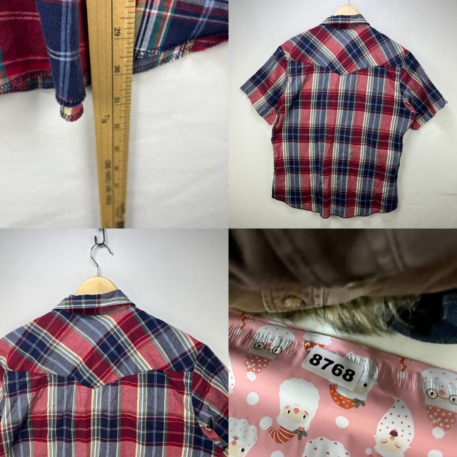 Wrangler VINTAGE Wrangler Pro Snap Short Sleeve Western Plaid Shirt L Size US L / EU 52-54 / 3 - 8 Thumbnail