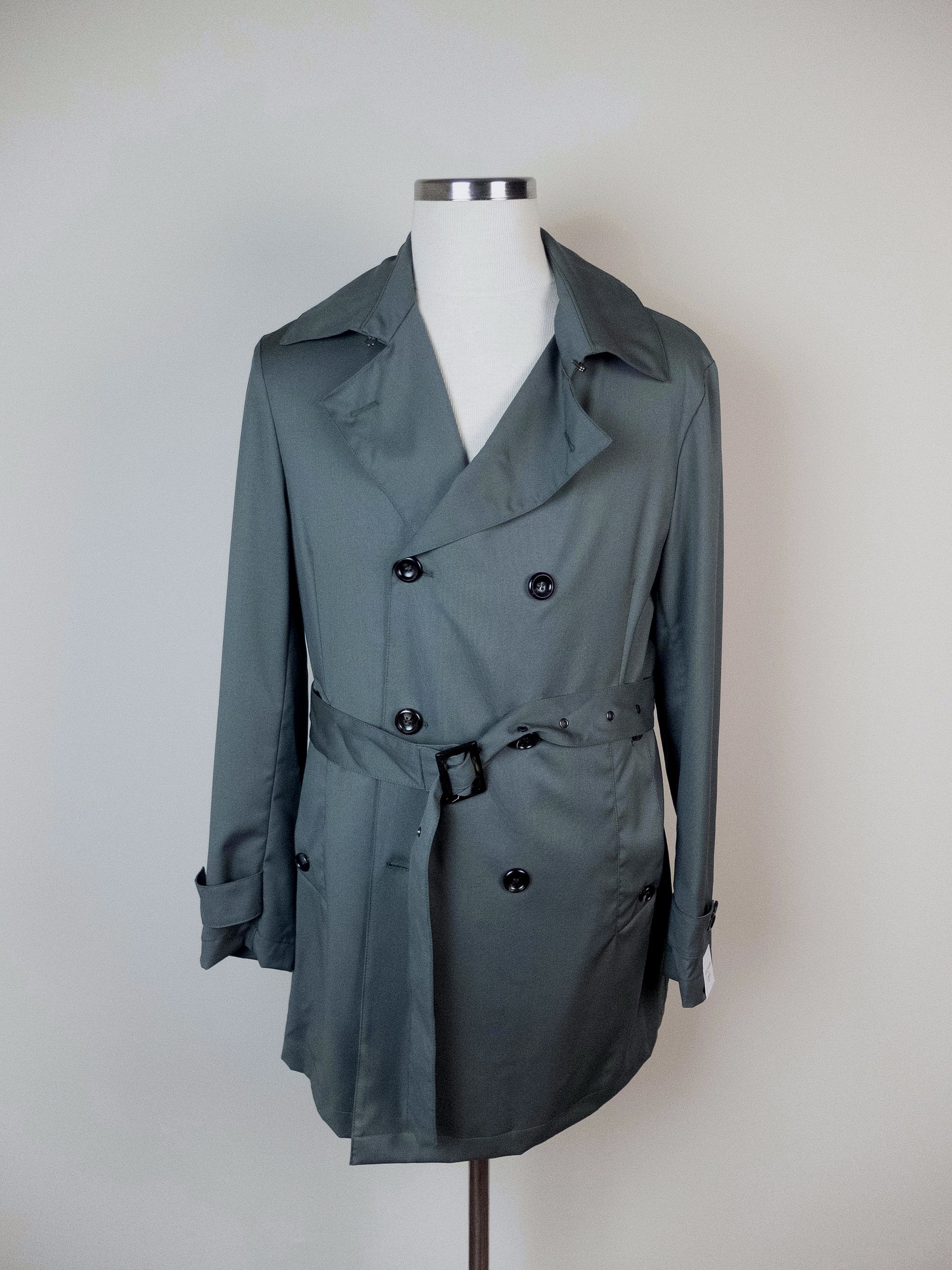 Luigi Bianchi LUIGI BIANCHI SARTORIA green wool trench coat Size 42 / XL Size US XL / EU 56 / 4 - 1 Thumbnail