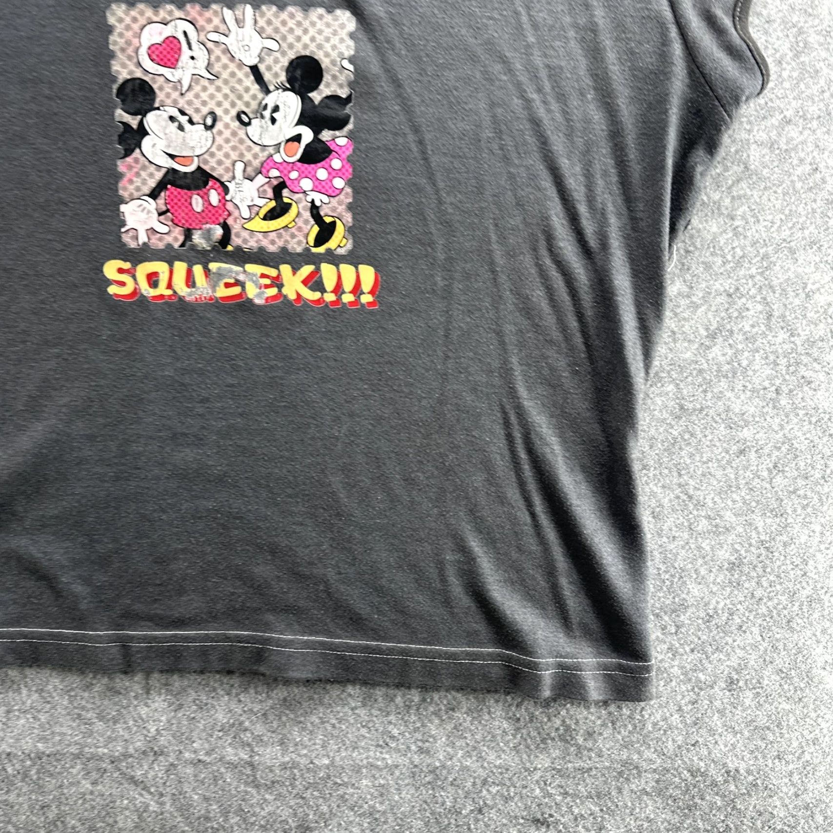 Disney VINTAGE Mickey Unlimited Disney Shirt Womens Small Gray 90s Minnie SQUEEK Graphic Short Sleeve Size S / US 4 / IT 40 - 6 Thumbnail