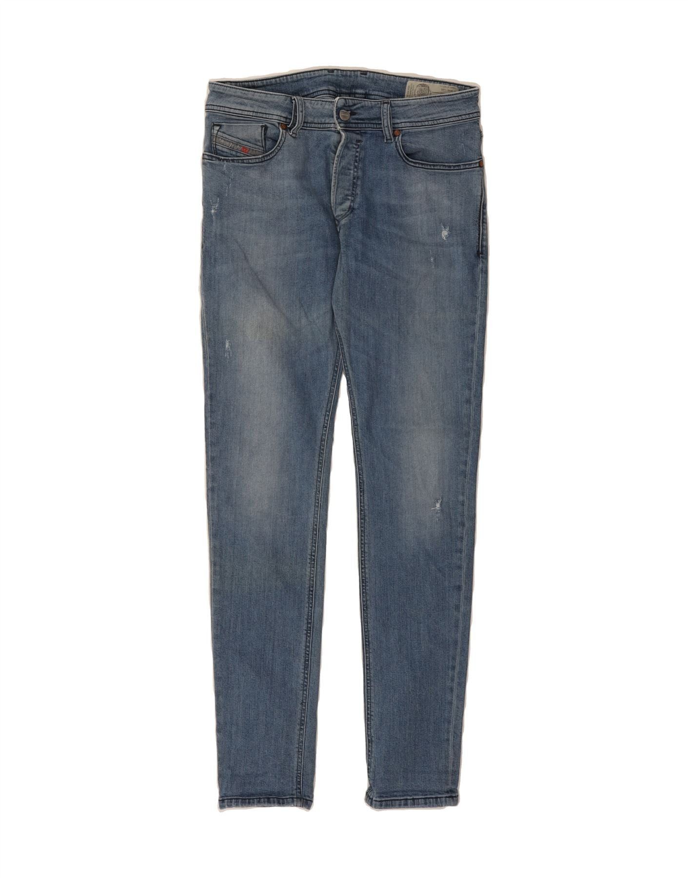 Diesel Womens Sleenker Slim Skinny Jeans W30 L32 Blue Cotton Size 42" / US 20 - 1 Thumbnail