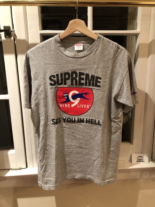 Supreme 9 lives hot sale tee