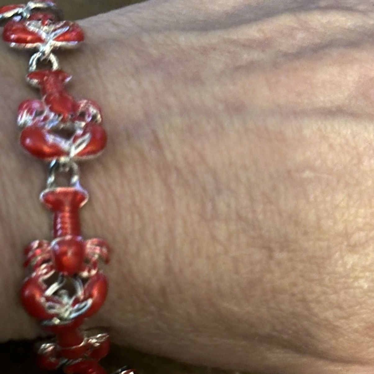 Vintage Vintage red lobster link bracelet Size ONE SIZE - 5 Thumbnail