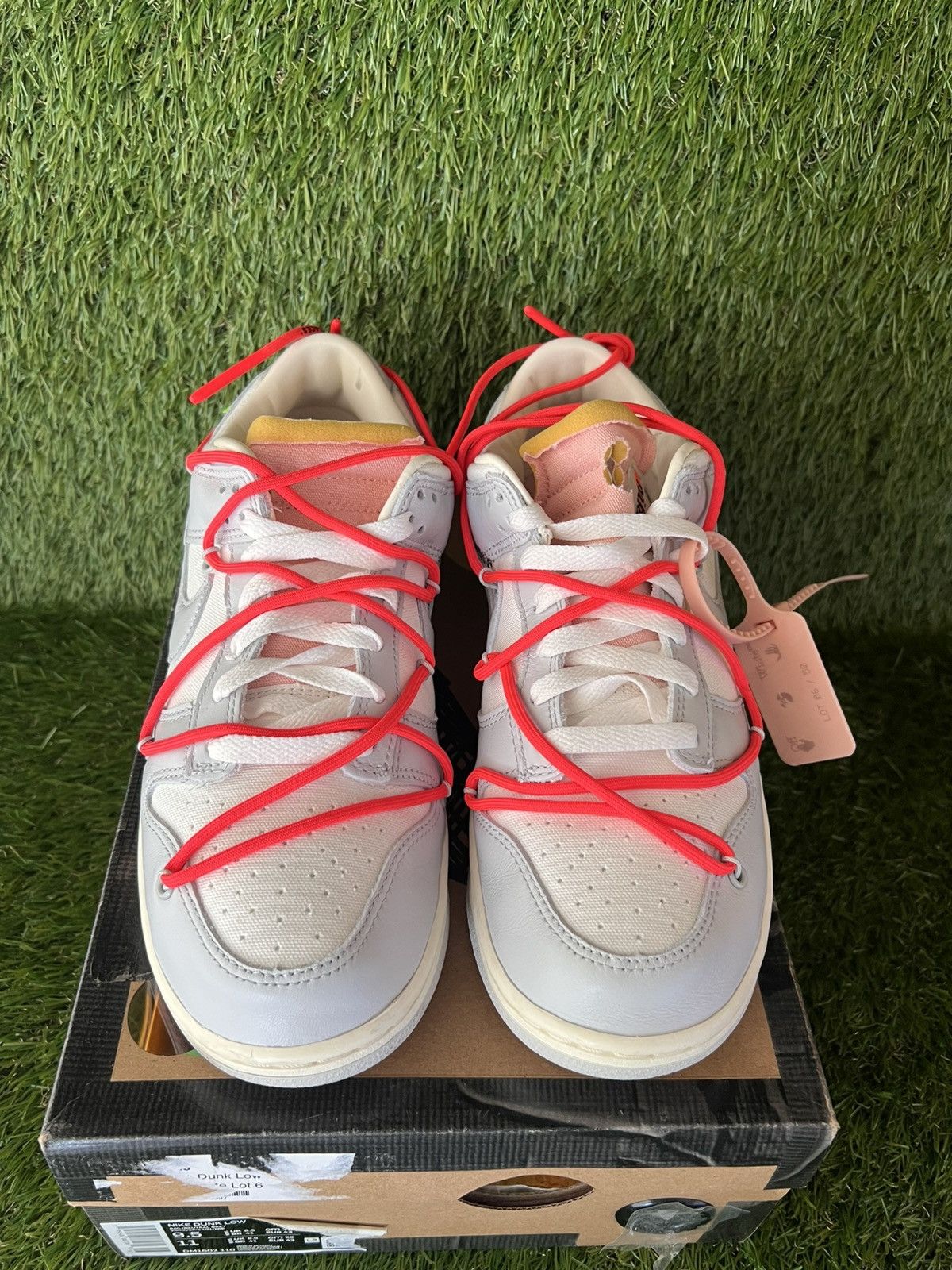 Nike × Off-White Nike Dunk Low Off-White Lot 6 Size US 9.5 / EU 42-43 - 6 Thumbnail