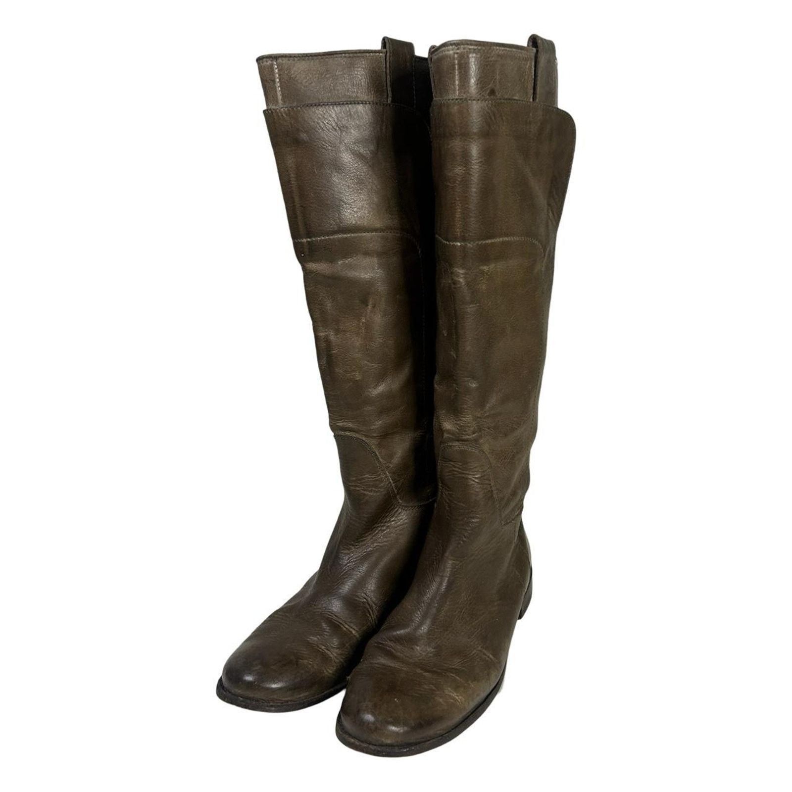Frye Frye boots riding made in Italy sz US W 8.5 green brown Size US 8.5 / IT 38.5 - 2 Thumbnail