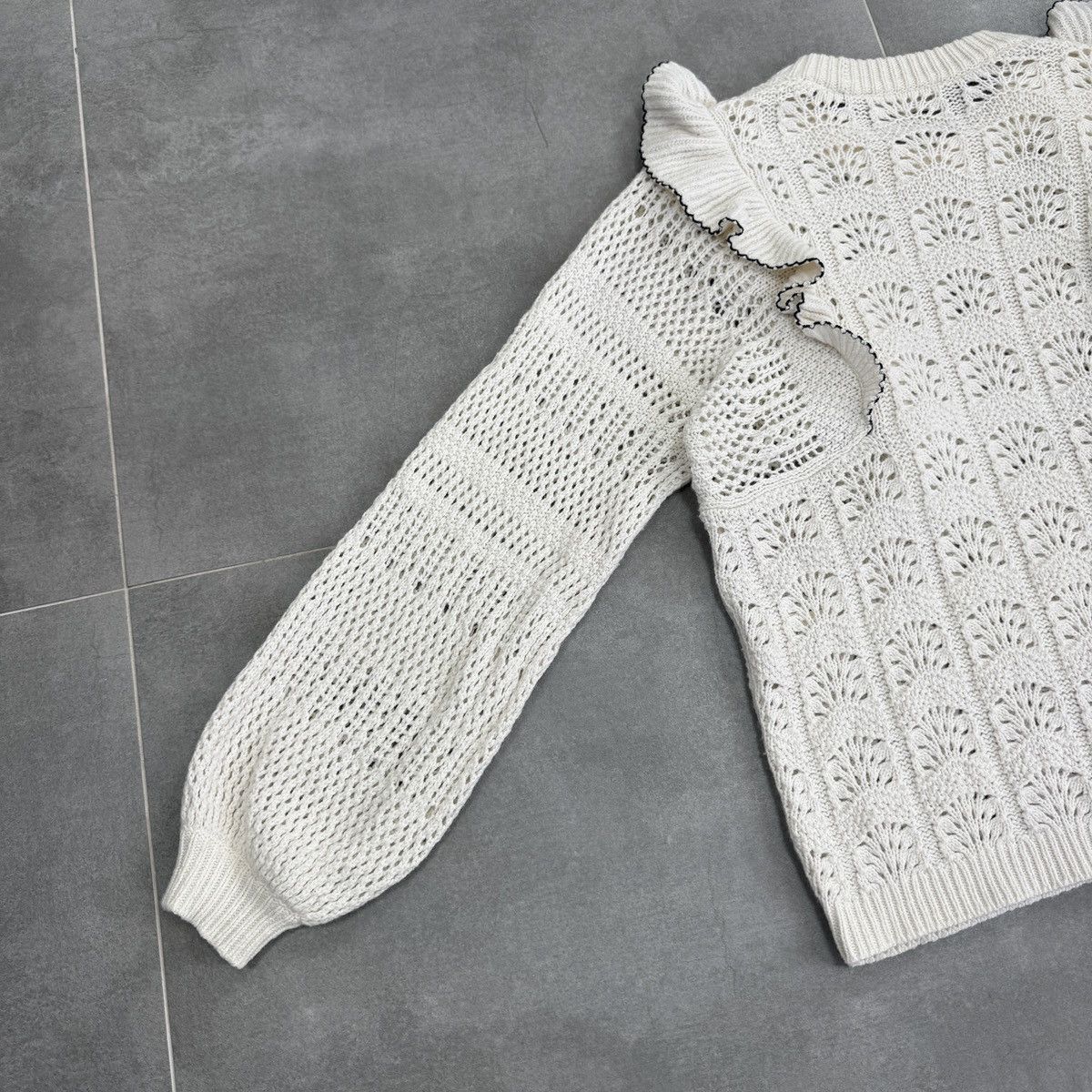Sezane La Maille Sezane Paris Women Wool Knitted Jumper Sweater Size S / US 4 / IT 40 - 11 Thumbnail