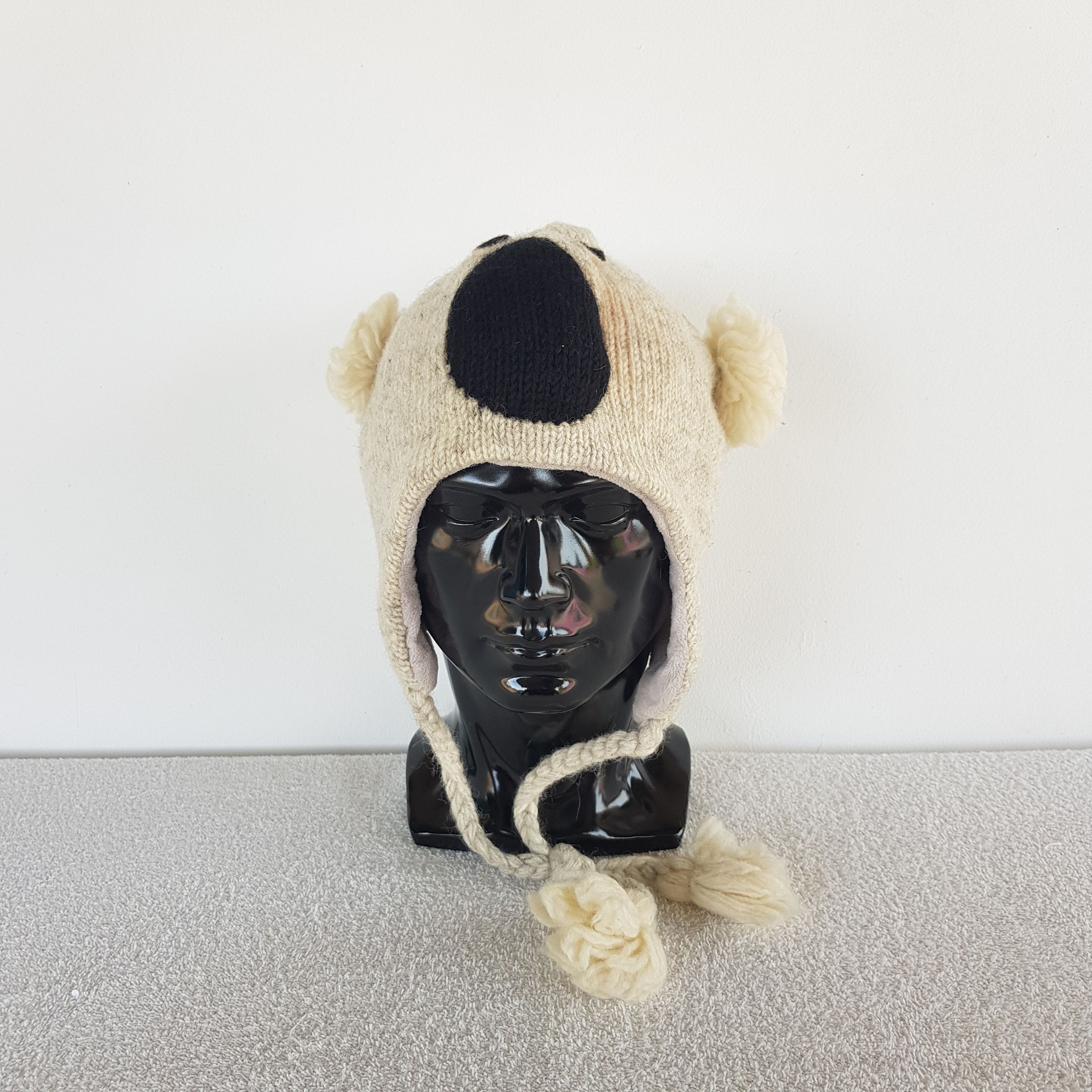 Japanese Brand Vintage Koala Bear Earflap Beanie Funny Knit Snow Caps Hats Size ONE SIZE - 2 Thumbnail