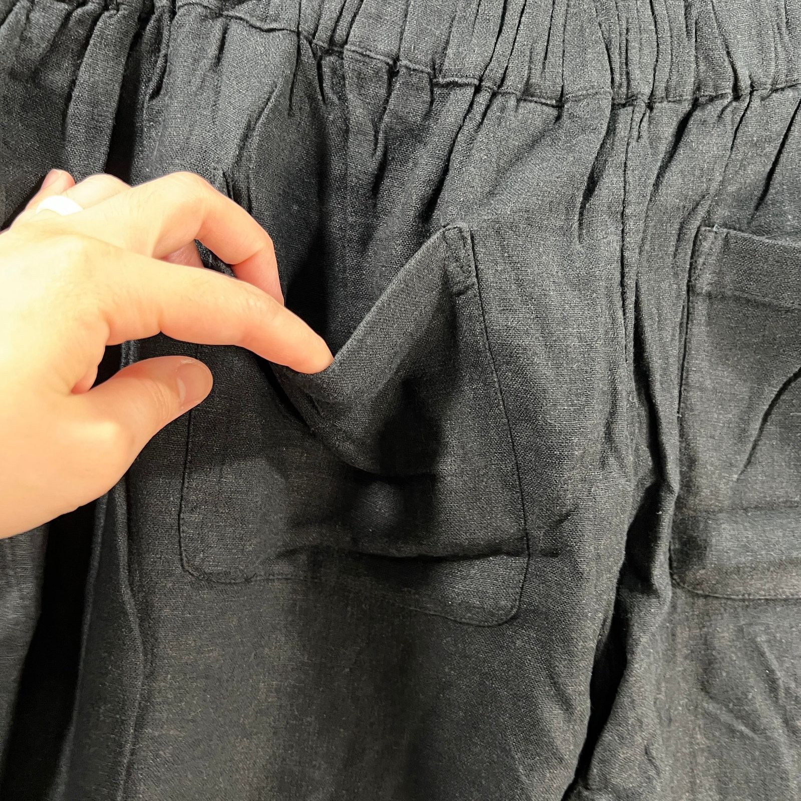 Other Isaac Mizrahi Live! Regular Linen Blend Pants Black, Reg 14 Size 36" / US 14 / IT 50 - 7 Thumbnail