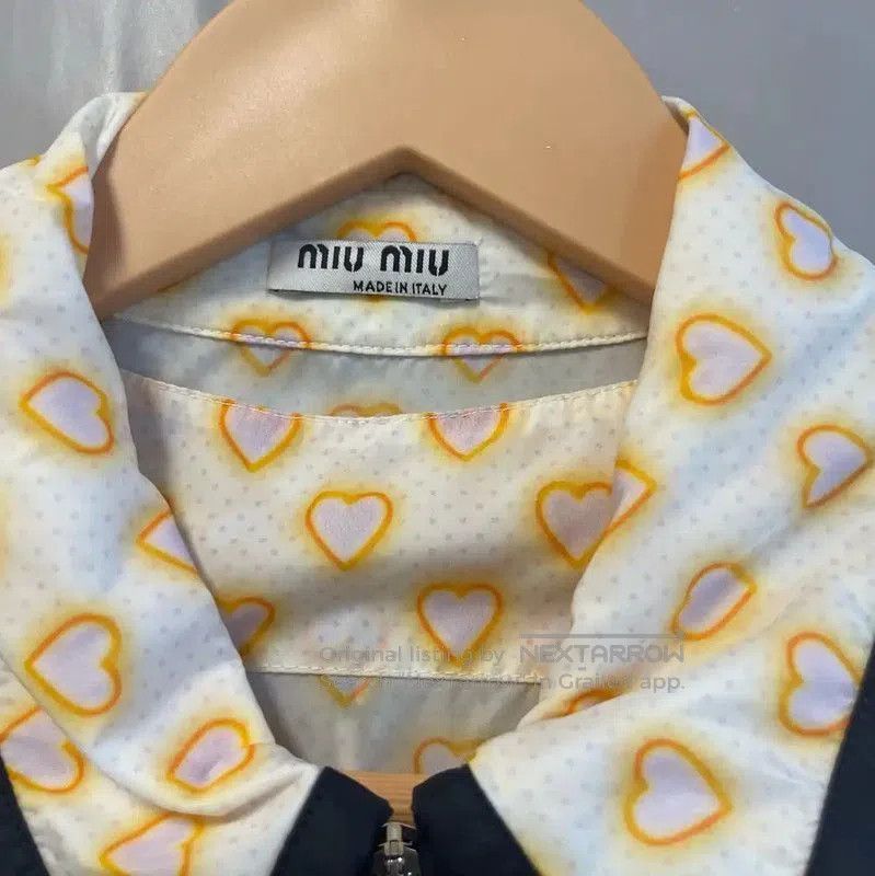 Miu Miu Miu Miu Women's White Jacket with Logo Design . Size M / US 6-8 / IT 42-44 - 3 Thumbnail