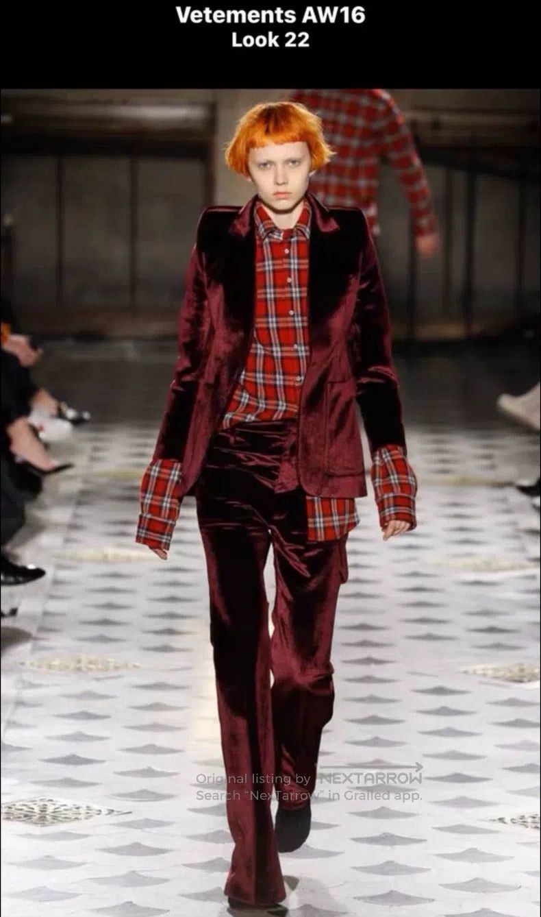 Vetements Vetements size XS Purple Velvet Flared Pants Size 23" - 5 Thumbnail