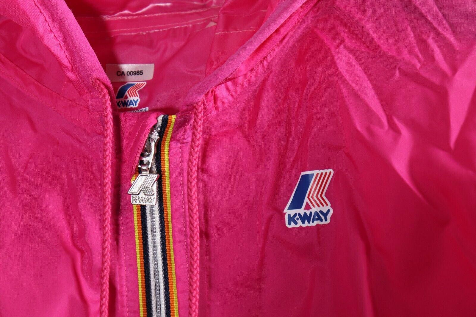 Designer K-Way Women's Large Pink Claude Rain Jacket Waterproof Coat Size L / US 10 / IT 46 - 8 Thumbnail