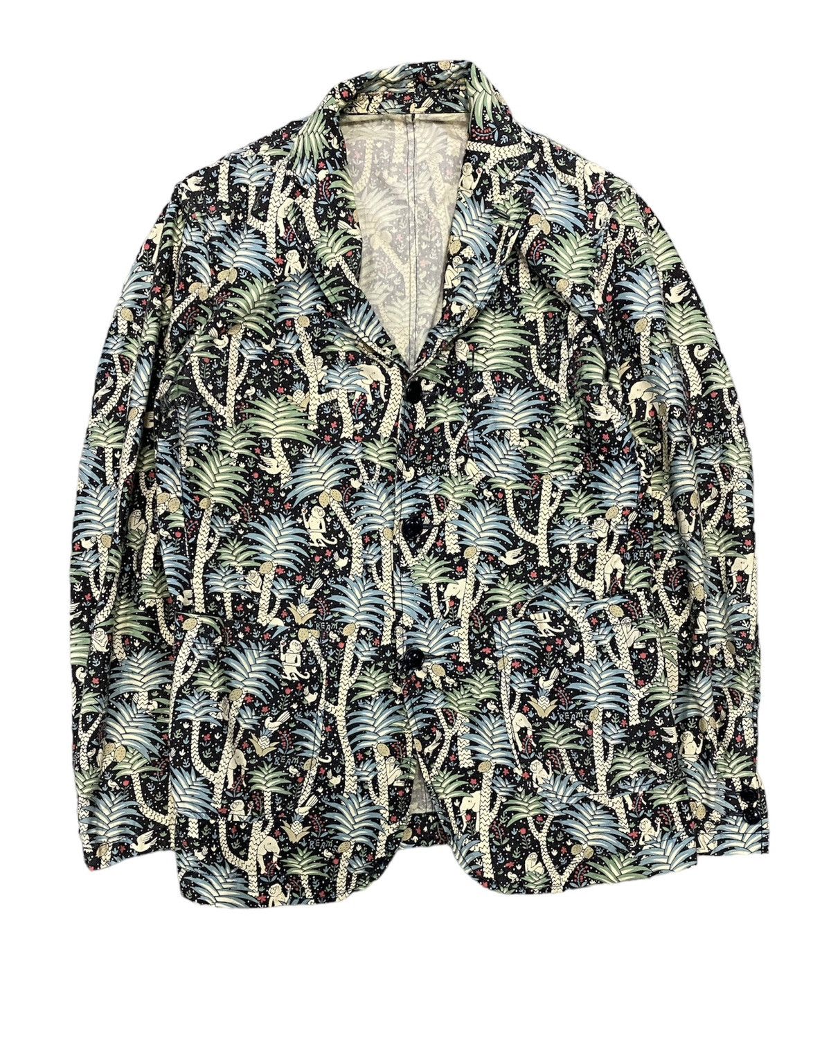 Beams Plus 2000s Beams Multi pop animal jungle print light jacket Size US S / EU 44-46 / 1 - 1 Thumbnail