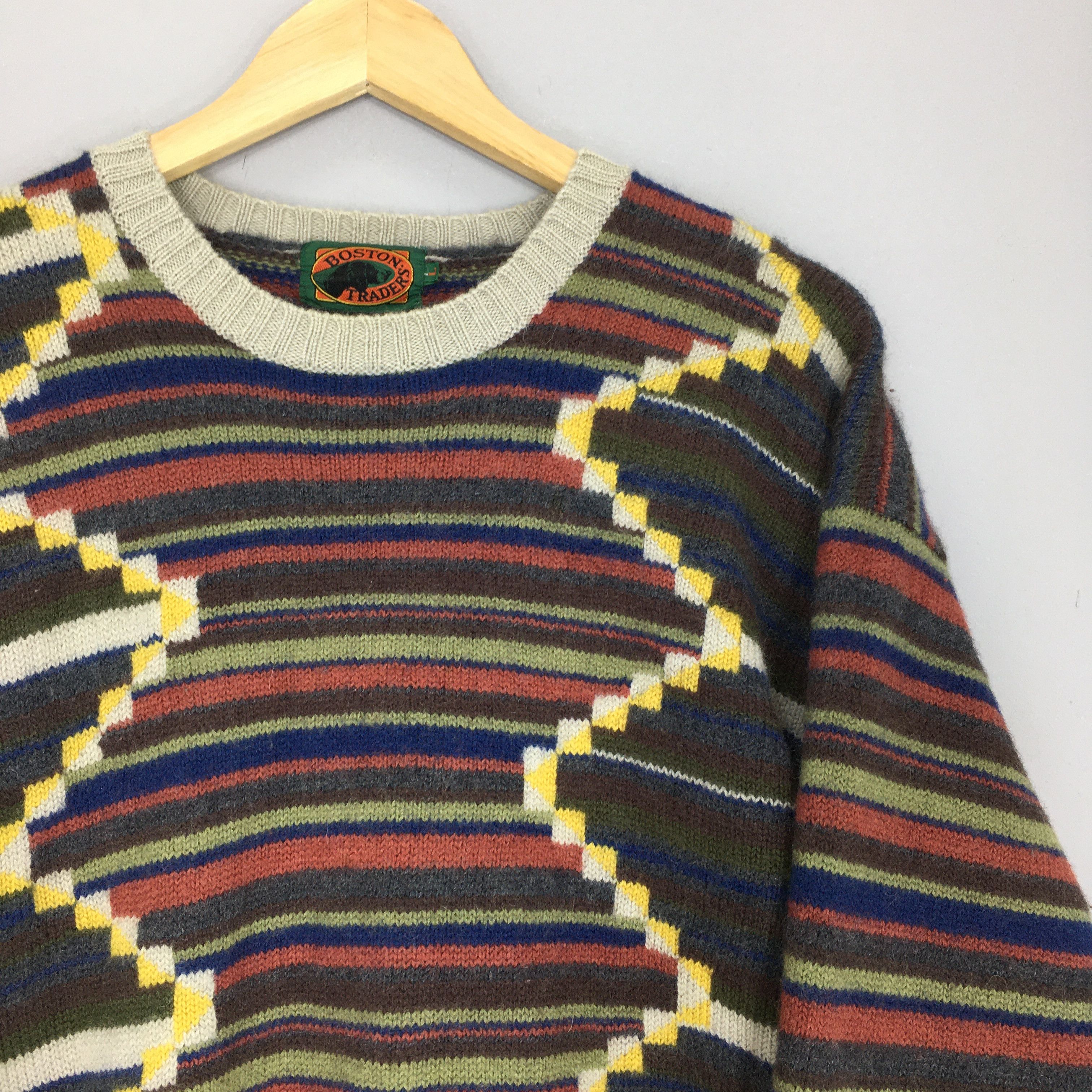 Japanese Brand × Vintage Vintage 90s Boston Traders Navajo Knitwear Large Size US L / EU 52-54 / 3 - 2 Thumbnail