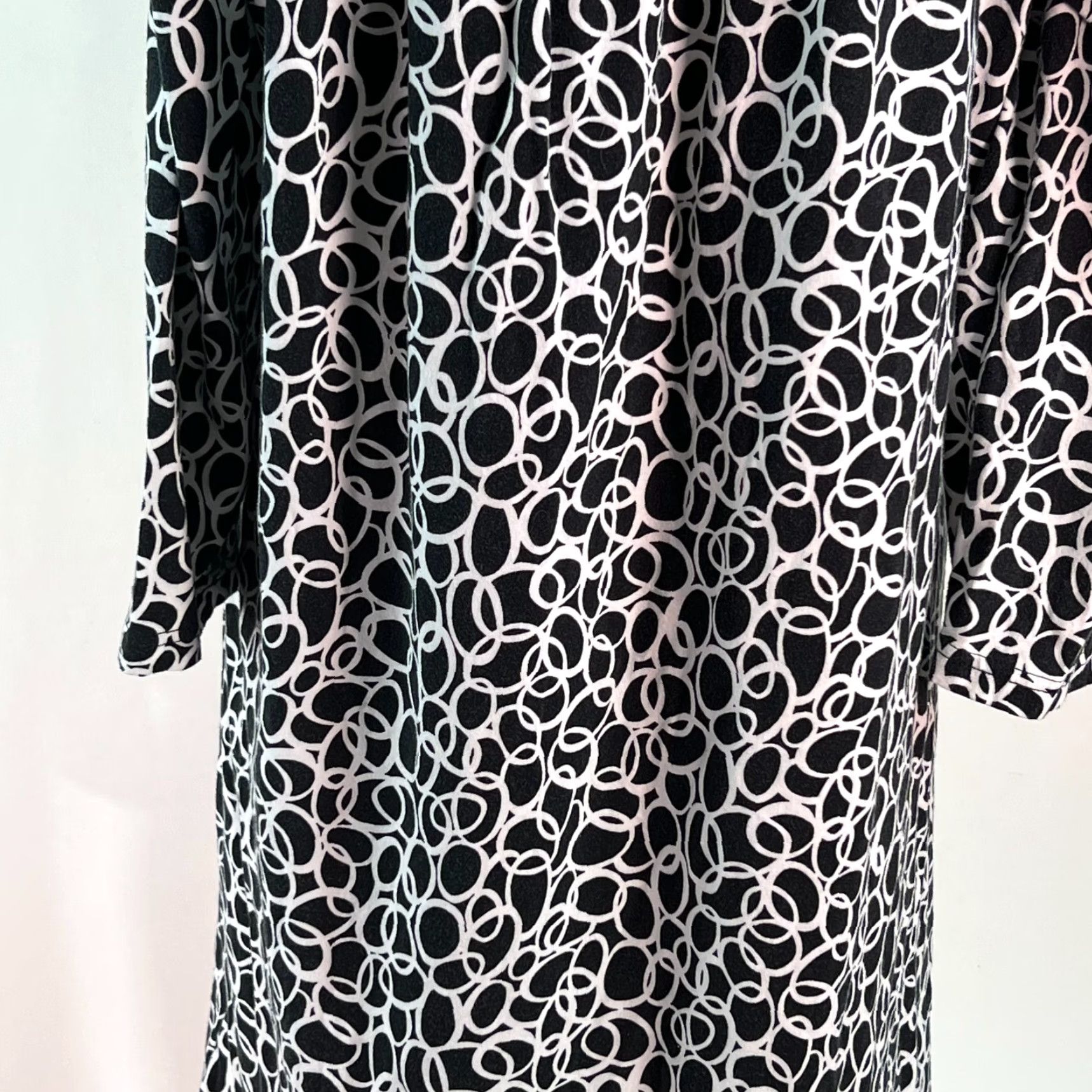 Jones New York VINTAGE Jones New York Sport Geometric 3/4 Sleeve Black Shift Dress L Womens Size L / US 10 / IT 46 - 7 Thumbnail