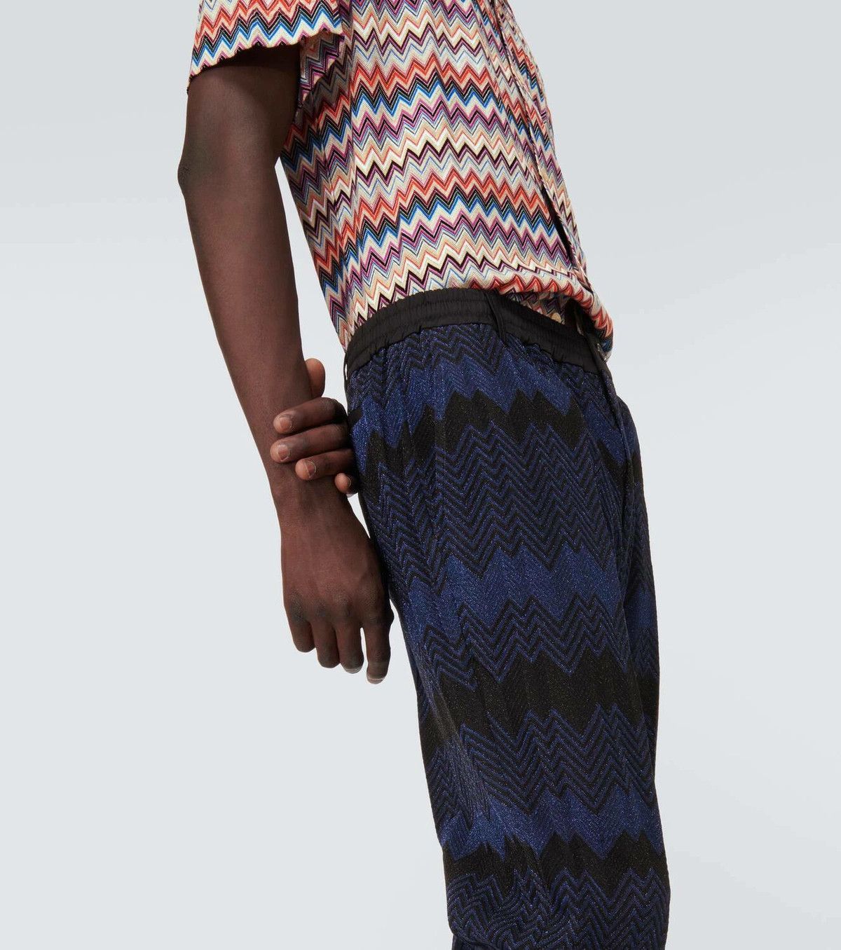 Missoni o1y0225 Casual Pant in Blue/Black Size US 36 / EU 52 - 2 Thumbnail