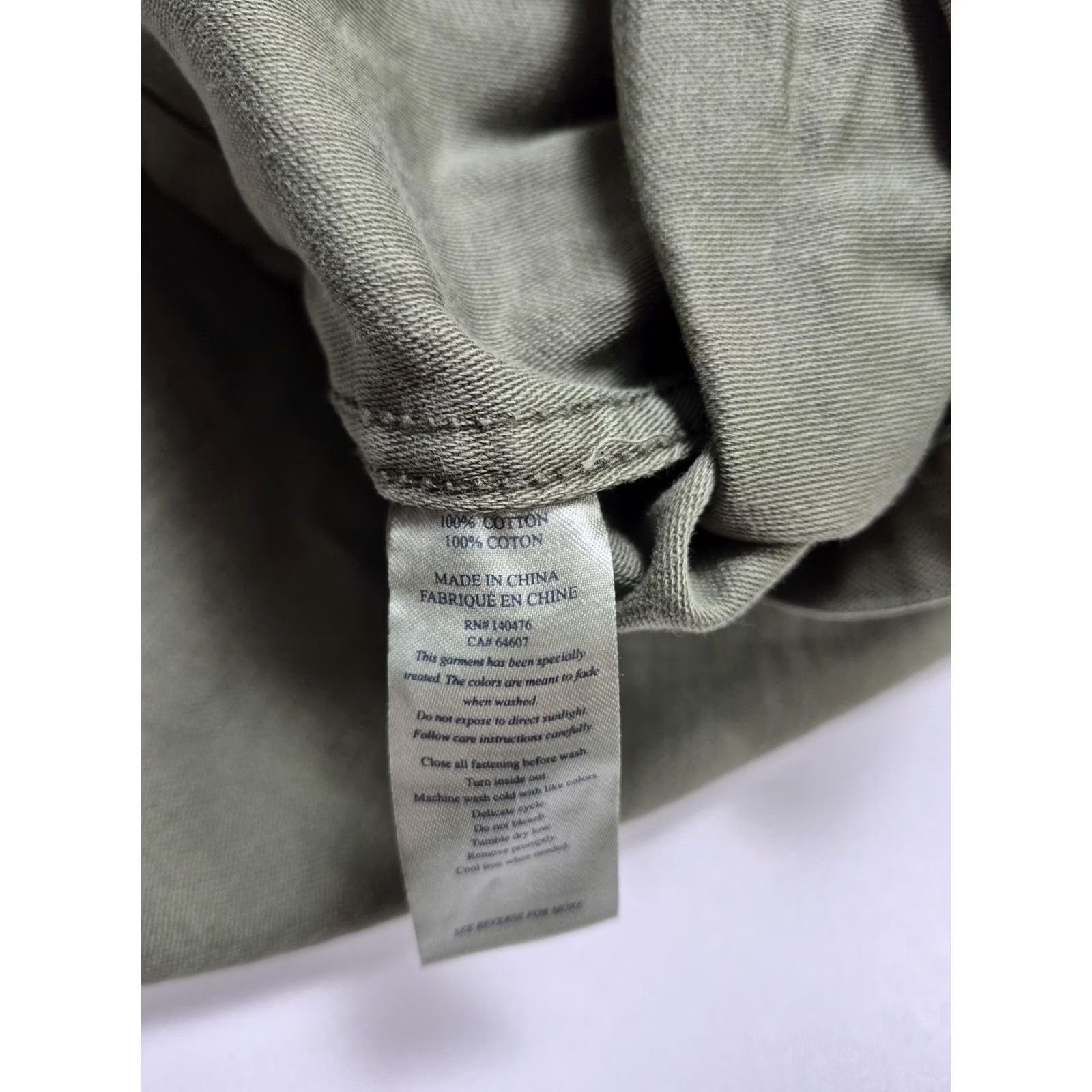 Faherty Faherty Green Cotton Military Jacket Shacket Overshirt L Women's Shirt Jacket Casual Workwear Front Button Pockets Size L / US 10 / IT 46 - 4 Thumbnail