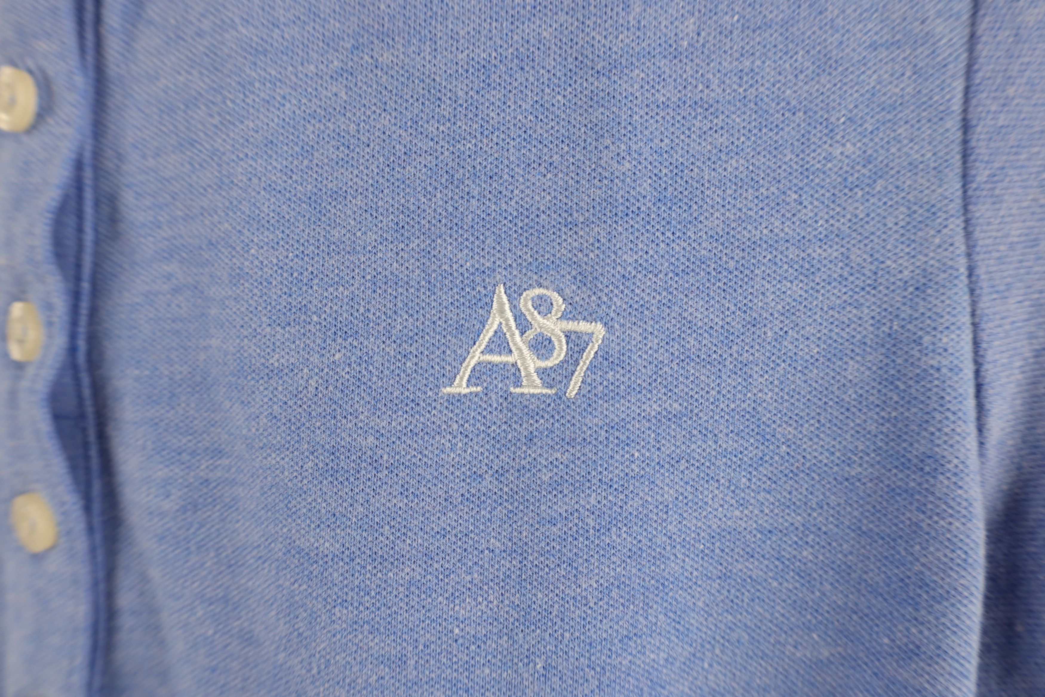 Aeropostale Vintage Y2K Aeropostale Collared Polo Shirt Heather Blue Size L / US 10 / IT 46 - 4 Thumbnail