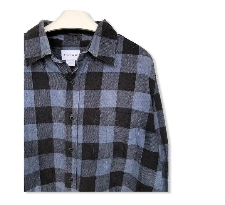 Converse Converse Street Fashion Plaid Tartan Flannel Shirt 👕 Size US L / EU 52-54 / 3 - 2 Thumbnail