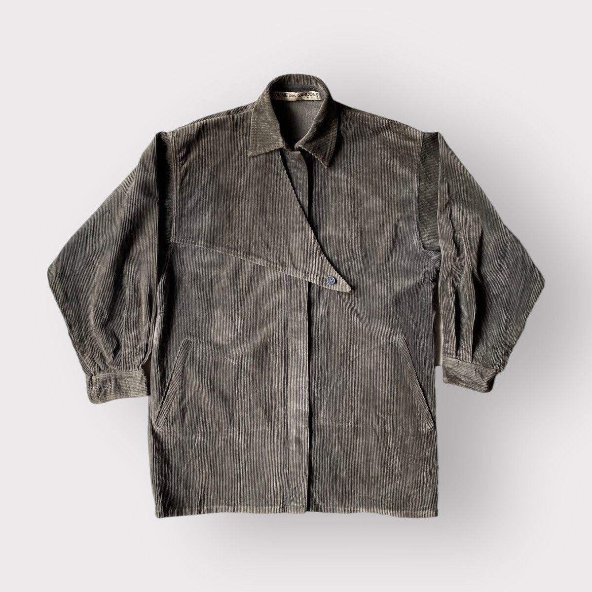 image of 70-80’S Comme Des Garcons Corduroy Jacket in Dark Brown, Women's (Size Large)