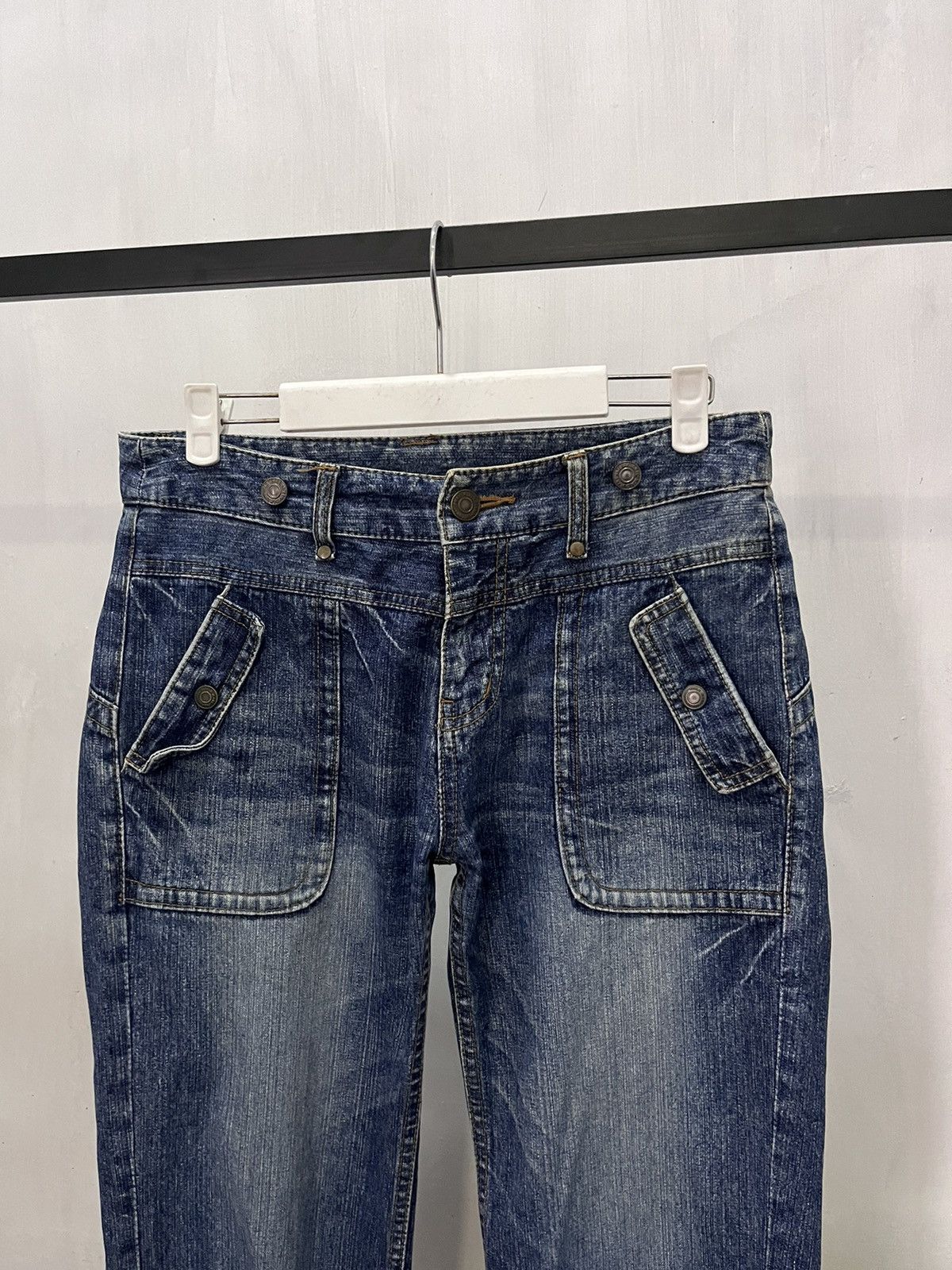 Vintage Vtg Double pocket denim pants W31 Size 31" - 2 Thumbnail