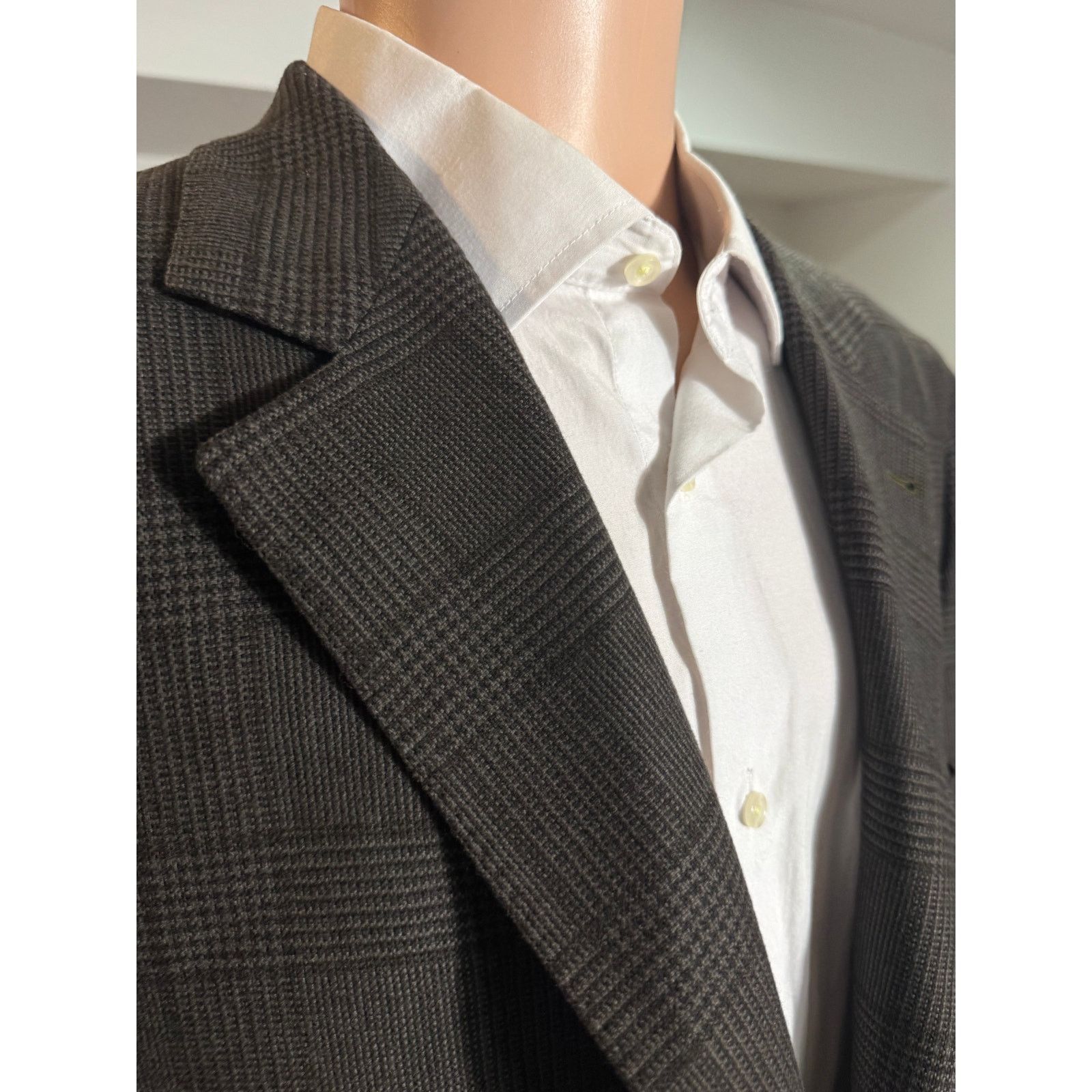 Brunello Cucinelli Brunello Cucinelli Houndstooth Deconstructed Blazer 56 46R Size 46R - 2 Thumbnail
