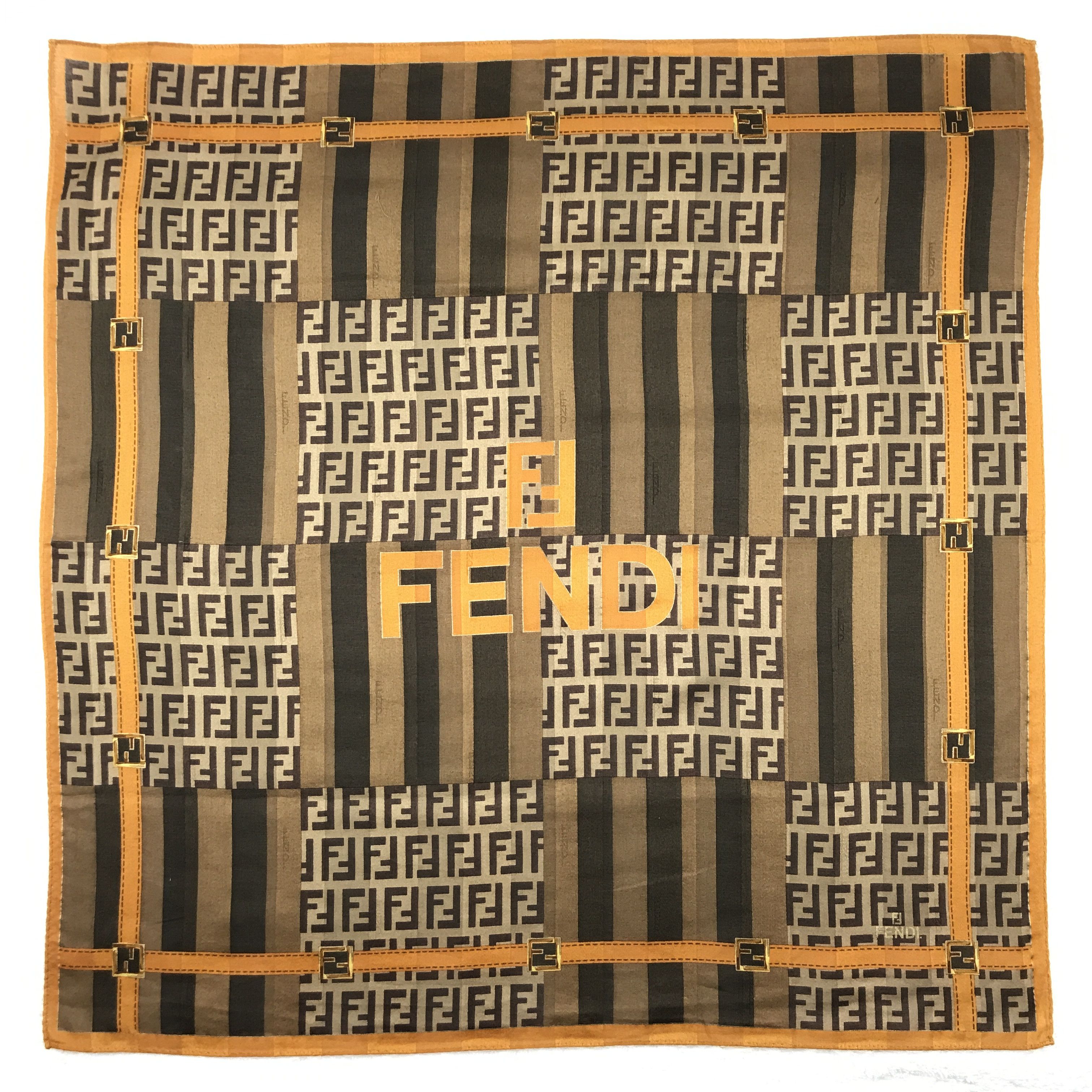 Vintage Fendi Bandana Neckerchief Handkerchief