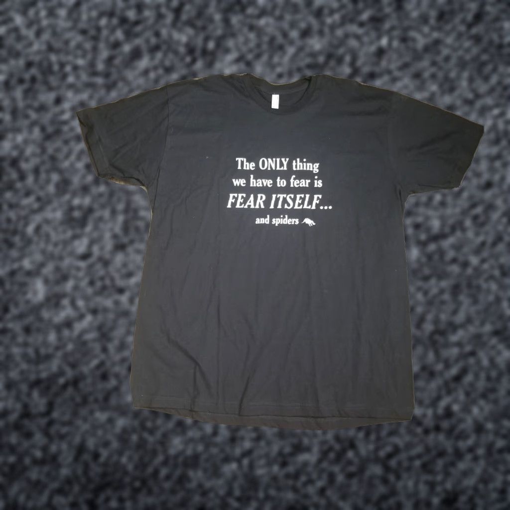 American Apparel Mens 2XL Fear Spiders Sarcastic Spider Cool Adult Graphic Funny T-Shirt Size US XXL / EU 58 / 5 - 1 Thumbnail