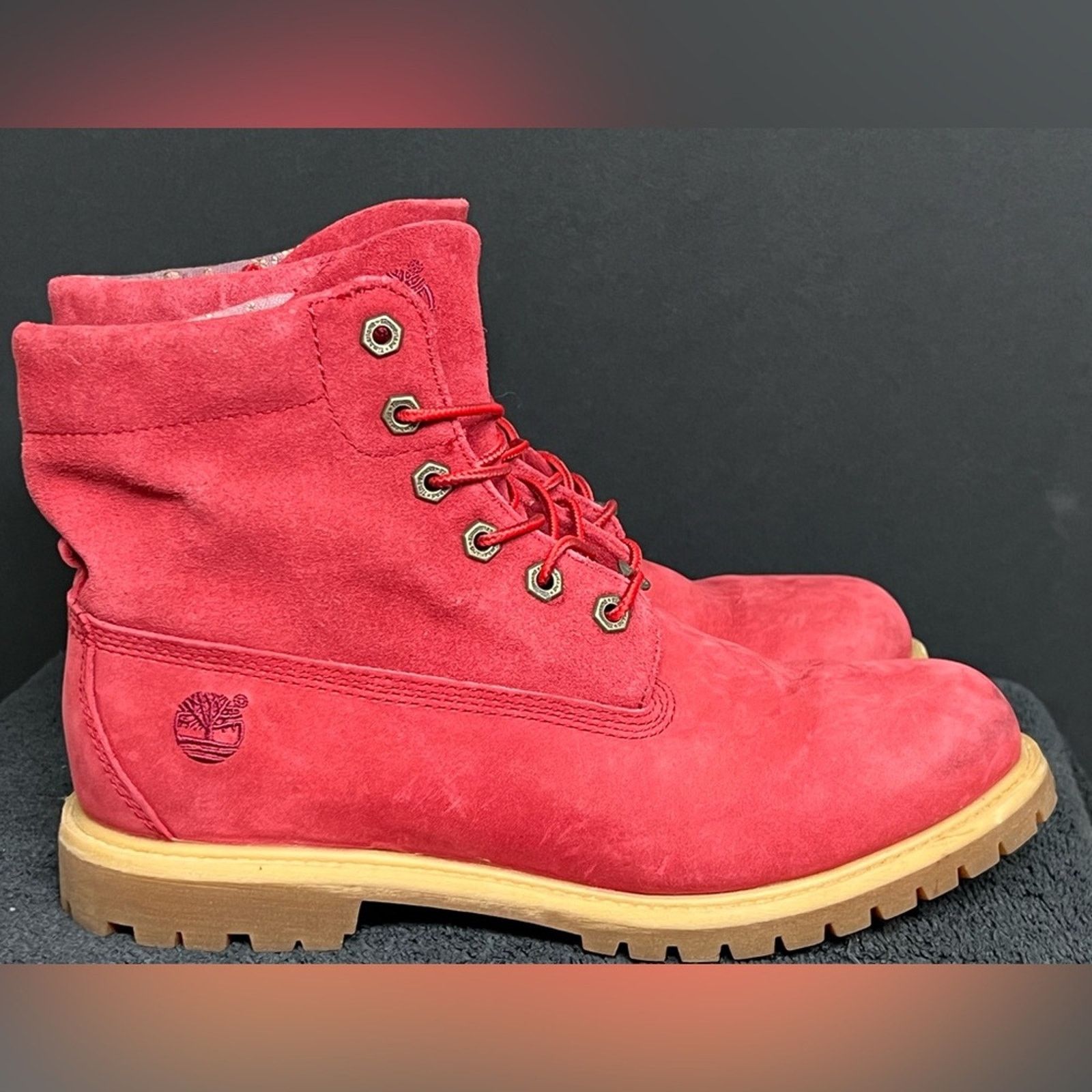 Timberland Timberland Women Red Limited Premium Leather Waterproof Boot Size US 10 / IT 40 - 2 Thumbnail
