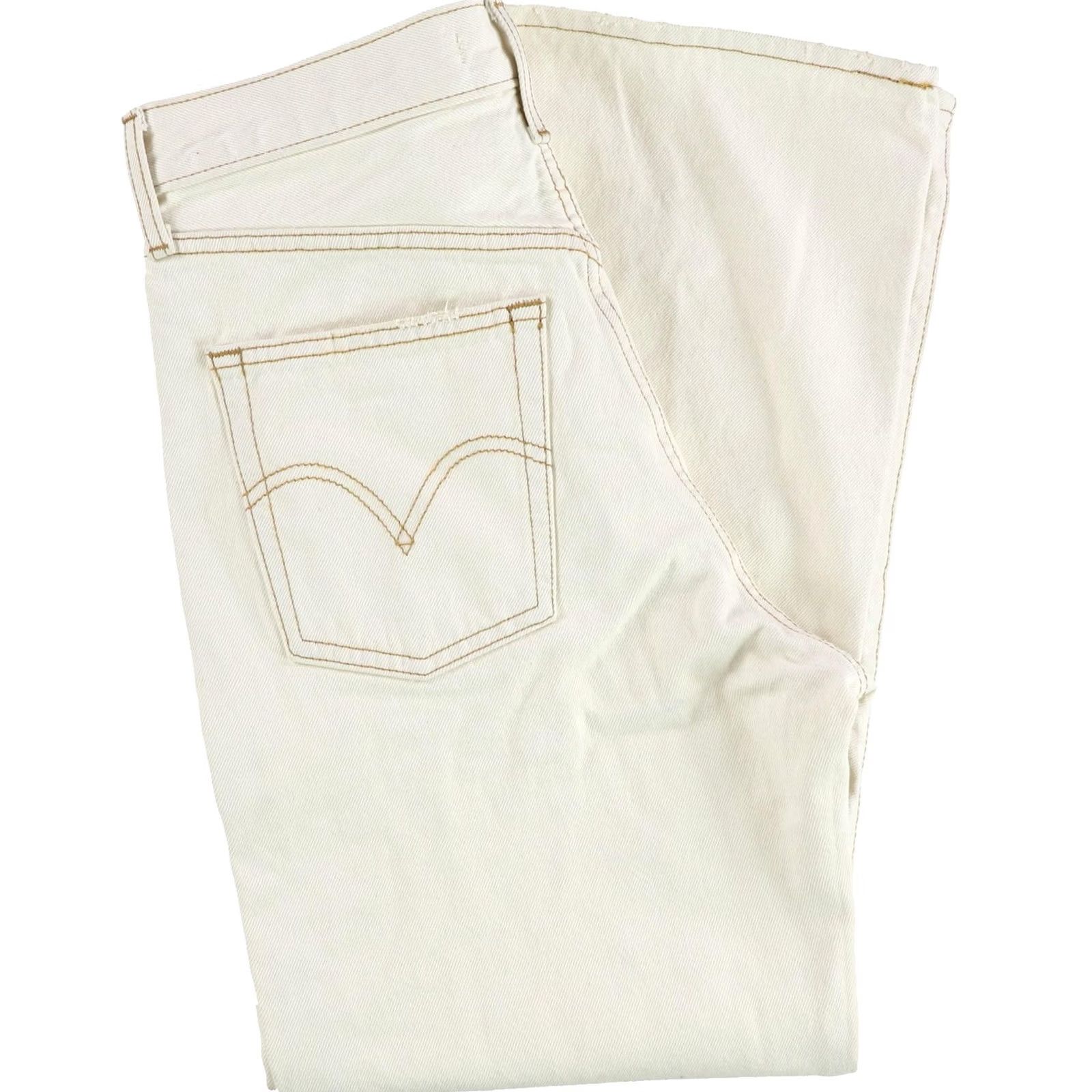 Levi's Levi's Womens Jeans white 28 Straight Leg Distressed Ribcage Size 28" / US 6 / IT 42 - 3 Thumbnail