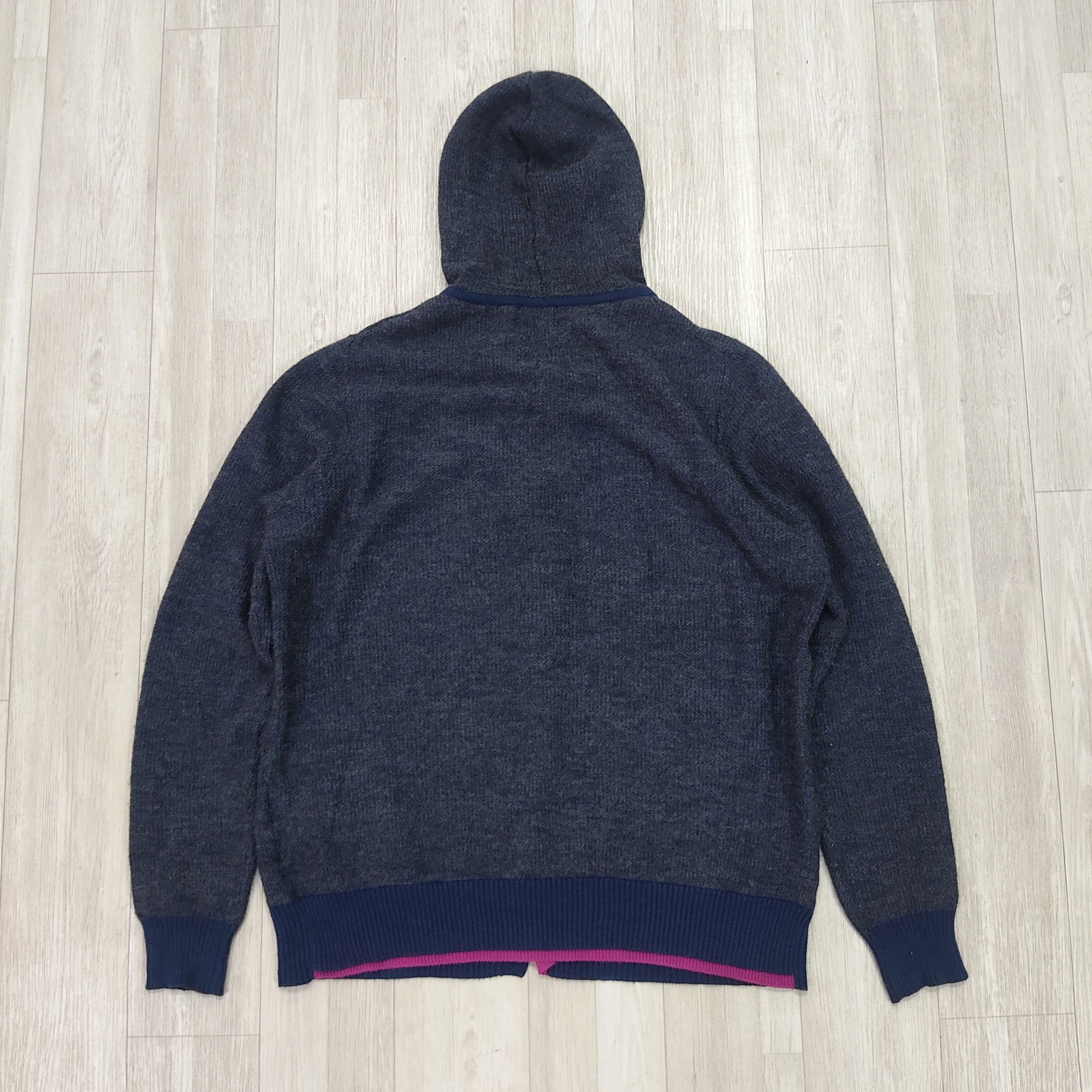 Frapbois FRAPBOIS by Issey Miyake Half Wool Hooded Cardigan Size M / US 6-8 / IT 42-44 - 15 Thumbnail