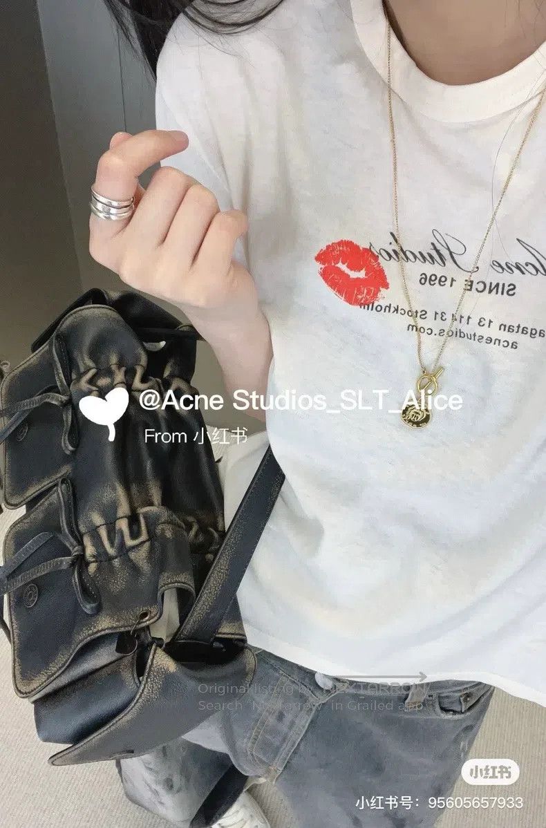 Acne Studios Acne Studios Lettering logo lip print short-sleeve T-shirt Size M / US 6-8 / IT 42-44 - 8 Thumbnail