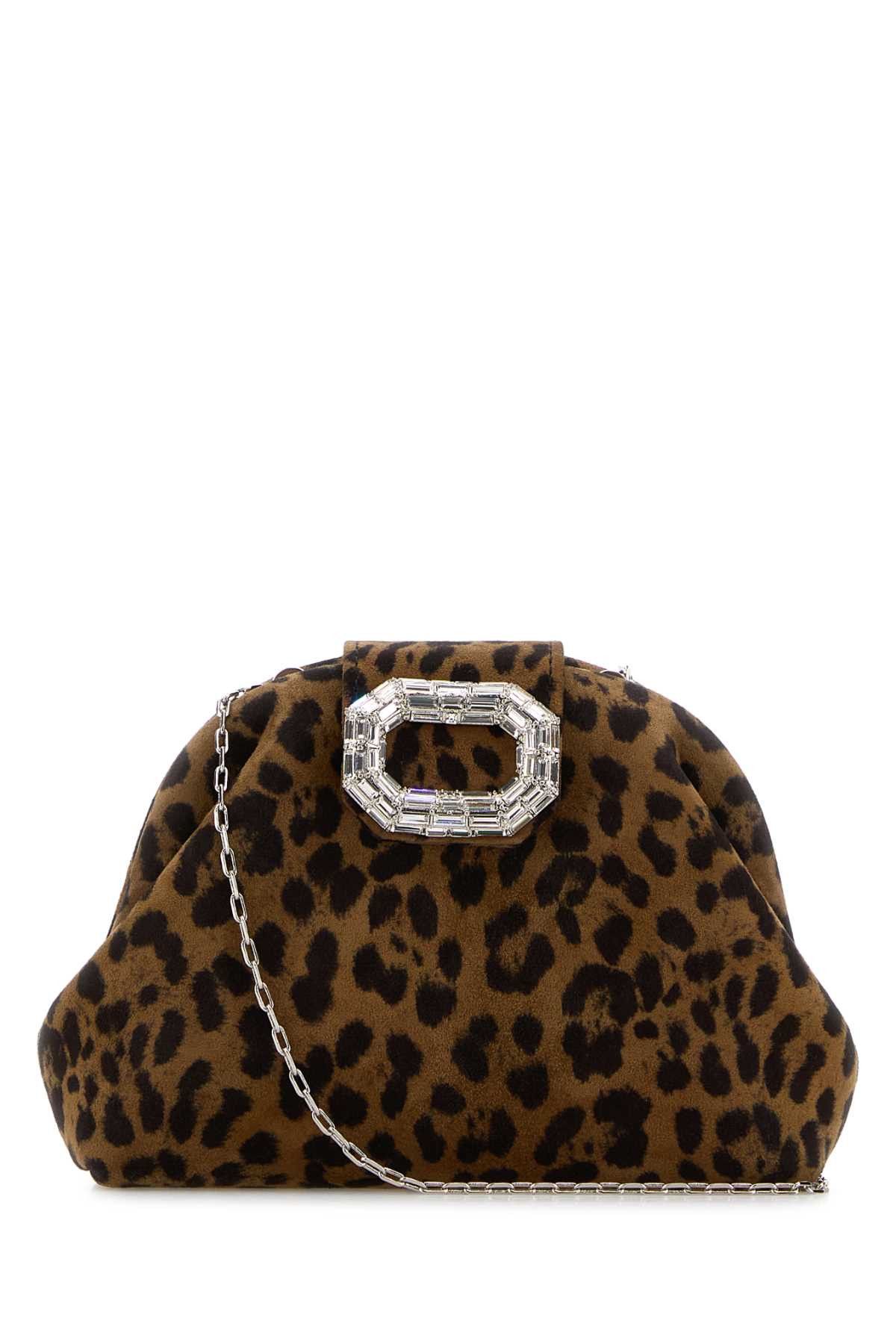 Amina Muaddi Printed Suede Micro Camelia Clutch Size ONE SIZE - 1 Thumbnail