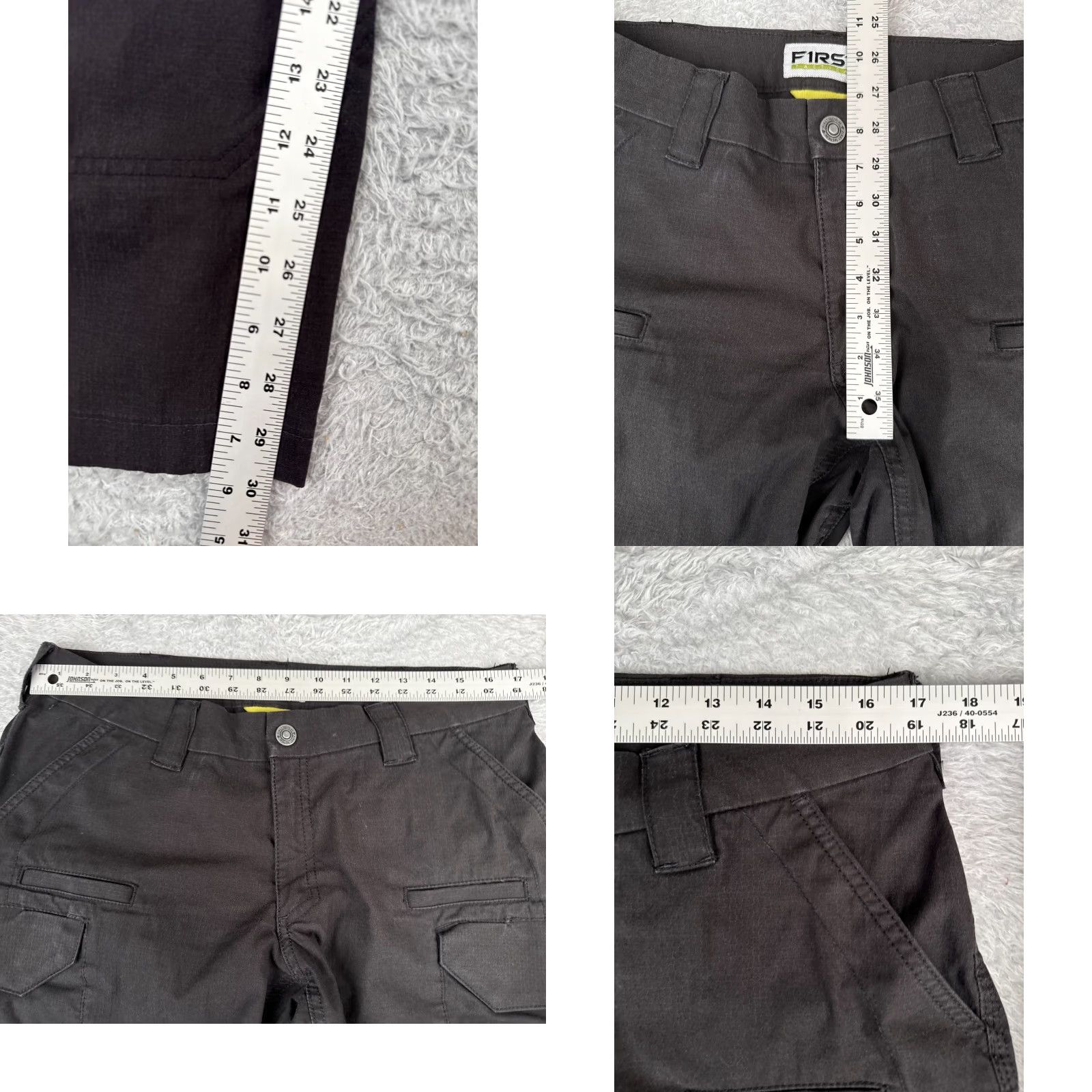 Vintage First Tactical Pants Women 14 Black Cargo Rip-Stop First Tactical Pants Women 14 Black Cargo Rip-Stop 34x30 Size 36" / US 14 / IT 50 - 8 Thumbnail