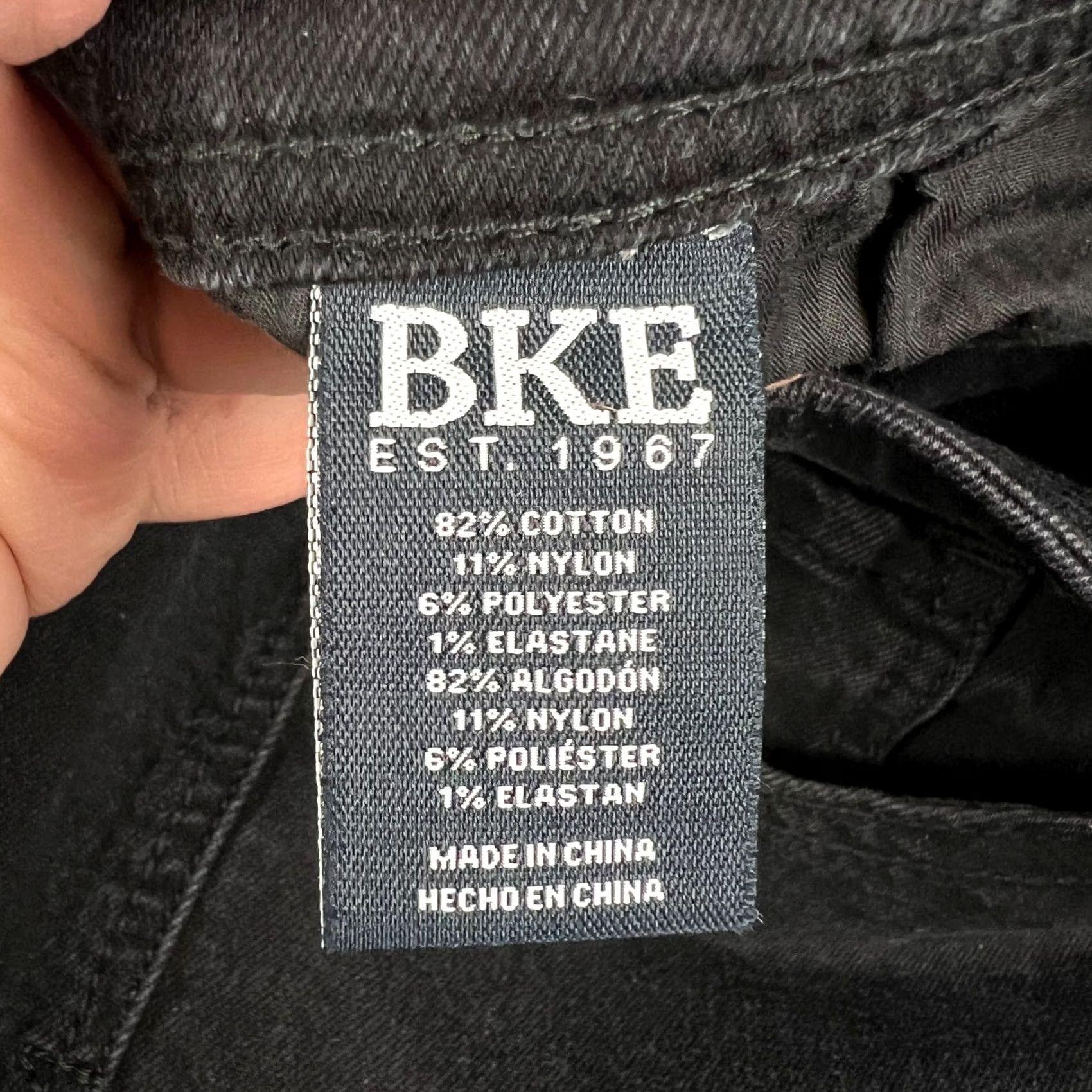 Vintage Buckle BKE Tyler Straight Fit Jeans Men 38x36 Black Denim Stretch Pants 38XL Size US 38 / EU 54 - 4 Thumbnail