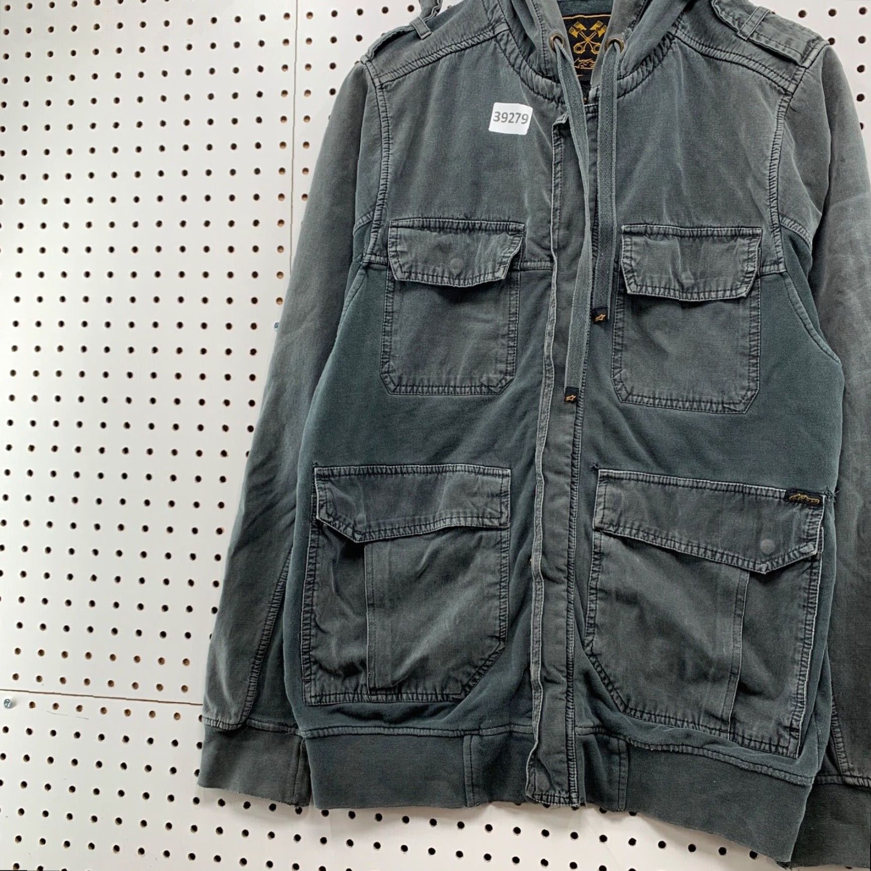 Alpinestars VINTAGE Alpinestars Hoodie Zip Jacket Mens Medium Distressed Gray Biker 21X28 Size US M / EU 48-50 / 2 - 4 Thumbnail