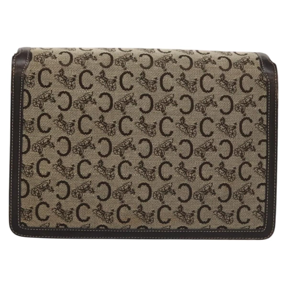 Celine CELINE C Macadam Canvas Shoulder Bag Beige Brown Size ONE SIZE - 3 Thumbnail