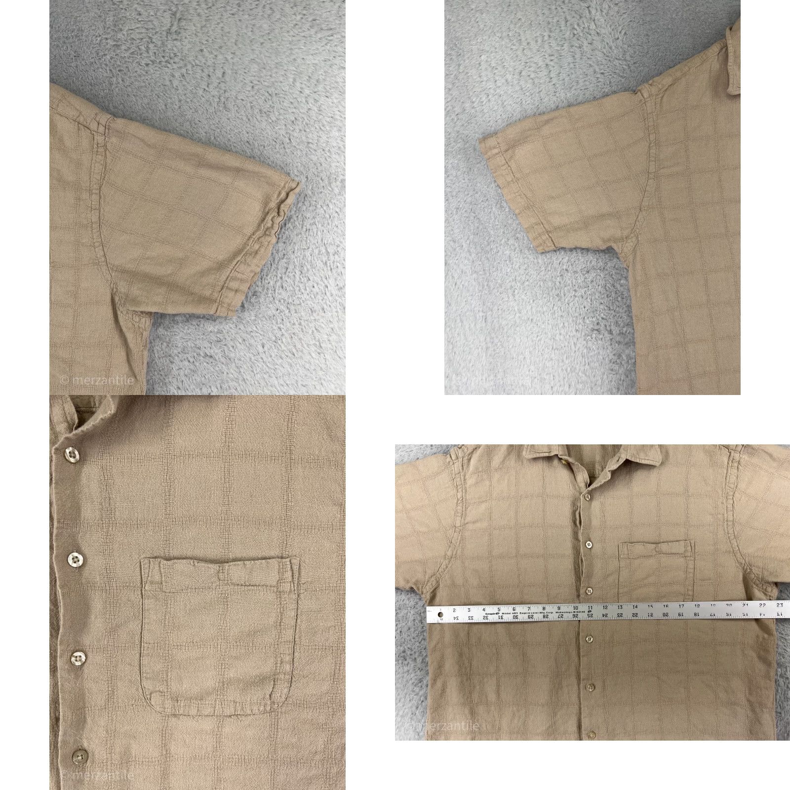 Van Heusen Van Heusen Shirt Men Extra Large Beige Linen Rayon Blend Button Up Camp Vacation Size US XL / EU 56 / 4 - 8 Thumbnail