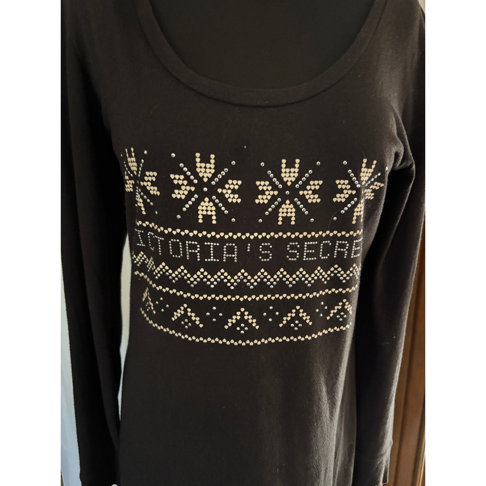 Victoria's Secret Victoria's Secret Black Nightgown Night Shirt Embellished Size ONE SIZE - 2 Thumbnail