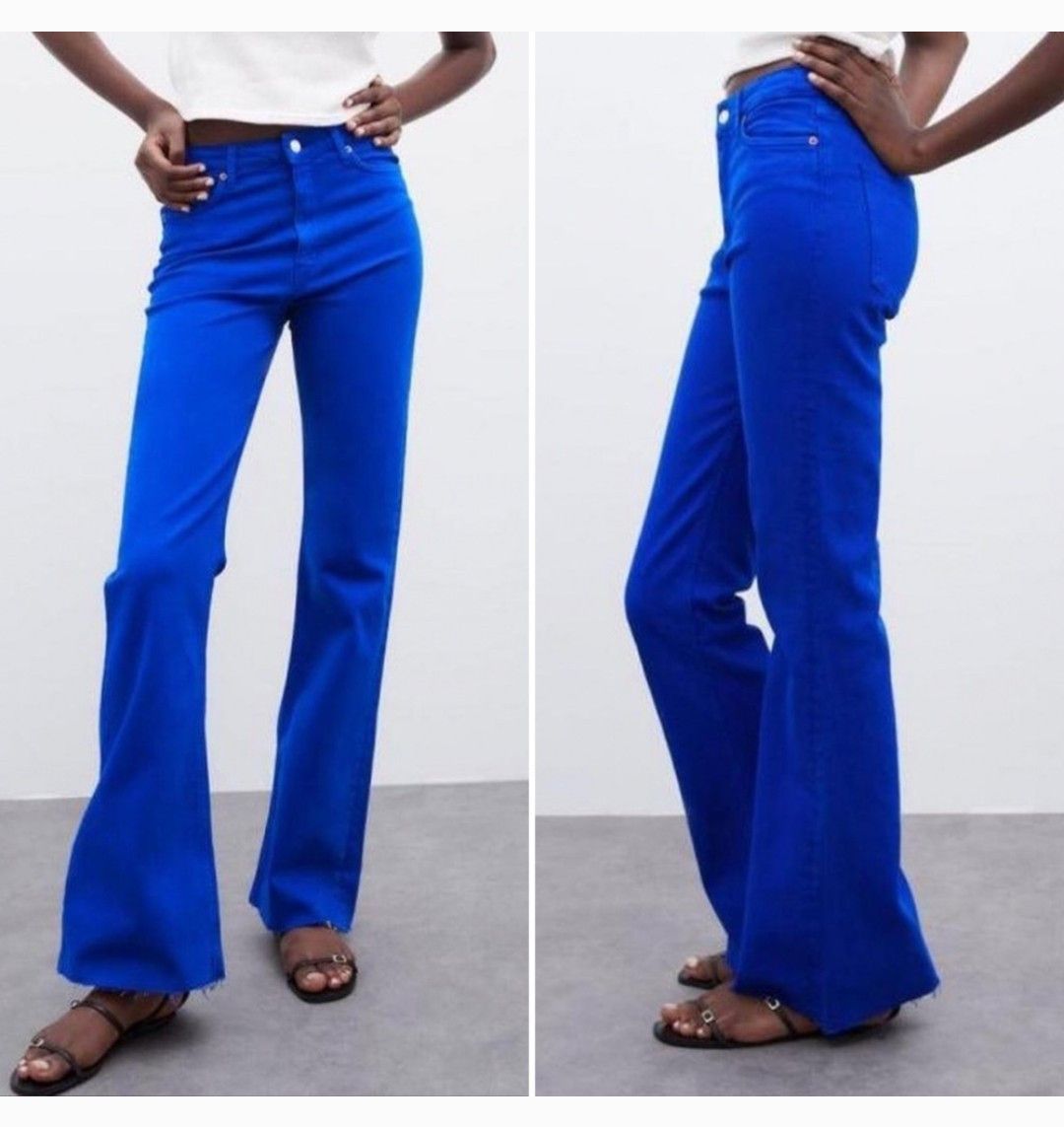Zara Zara High Rise Skinny Flare Boot Cut jeans in Juno Blue Size 26" / US 2 / IT 38 - 2 Thumbnail