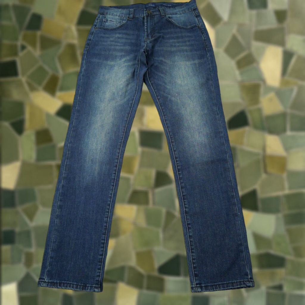Vintage M Collection by Michael Strahan Jeans Adult 30x32 Blue Slim Stretch Denim Mens Size US 30 / EU 46 - 1 Thumbnail
