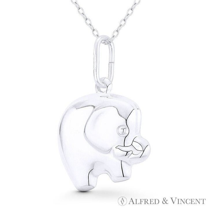 Other Elephant Animal Charm Hollow Reversible 3D Pendant Size ONE SIZE - 1 Preview